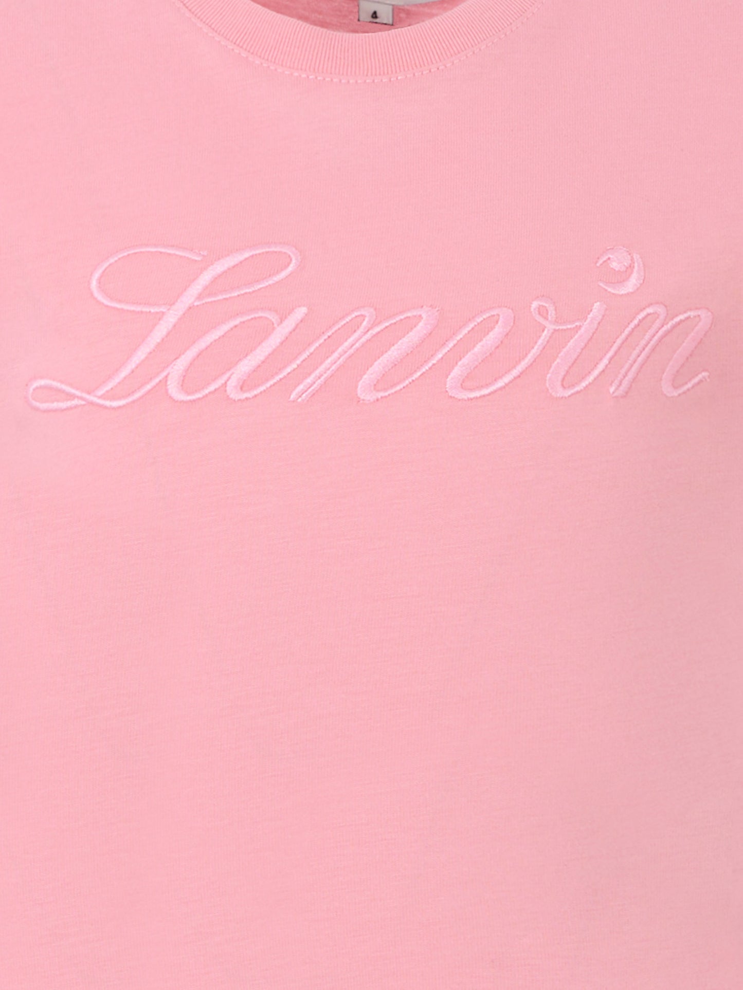 T-shirt nera per bambina con logo,Lanvin Petite,N30251 48N