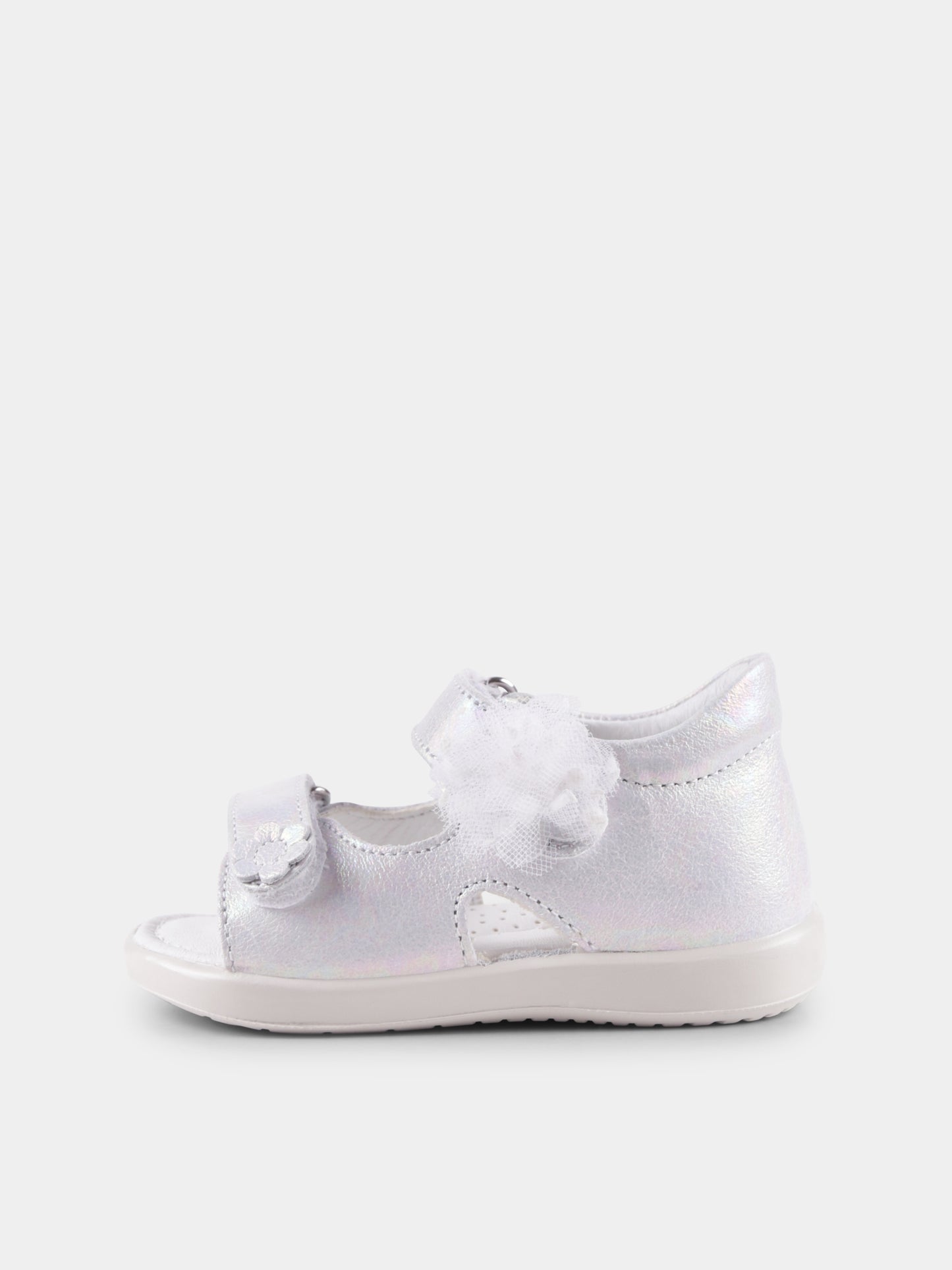 White sandals for baby girl and girl