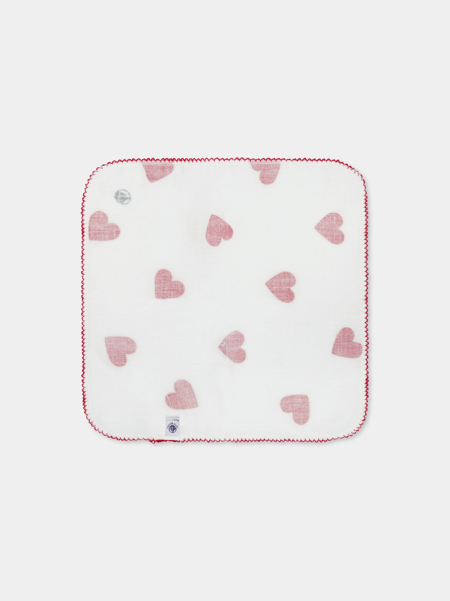 Mussola bianca per neonati con cuori all over,Petit Bateau,A0AVI 01