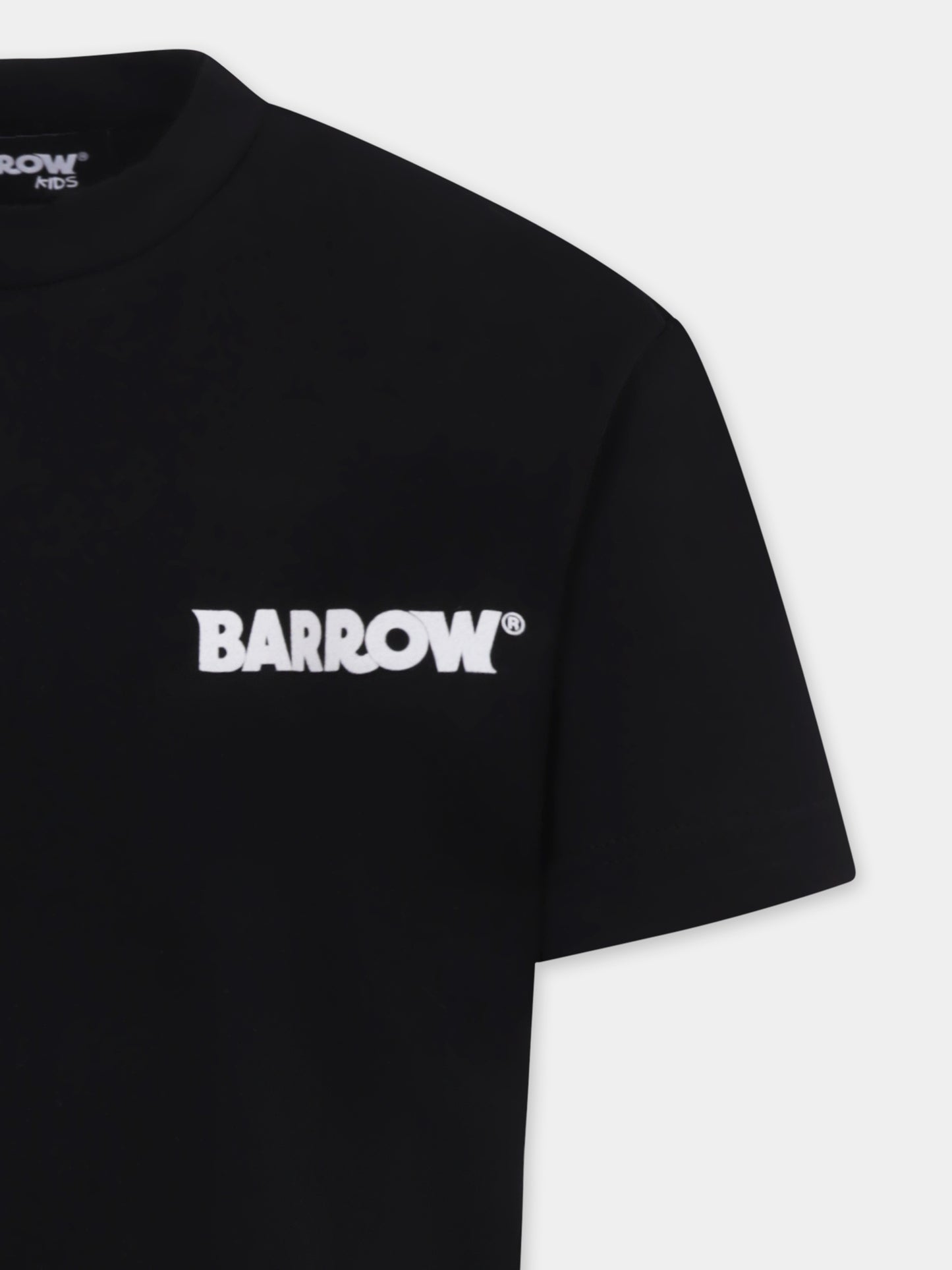 Black t-shirt for kids with smiley