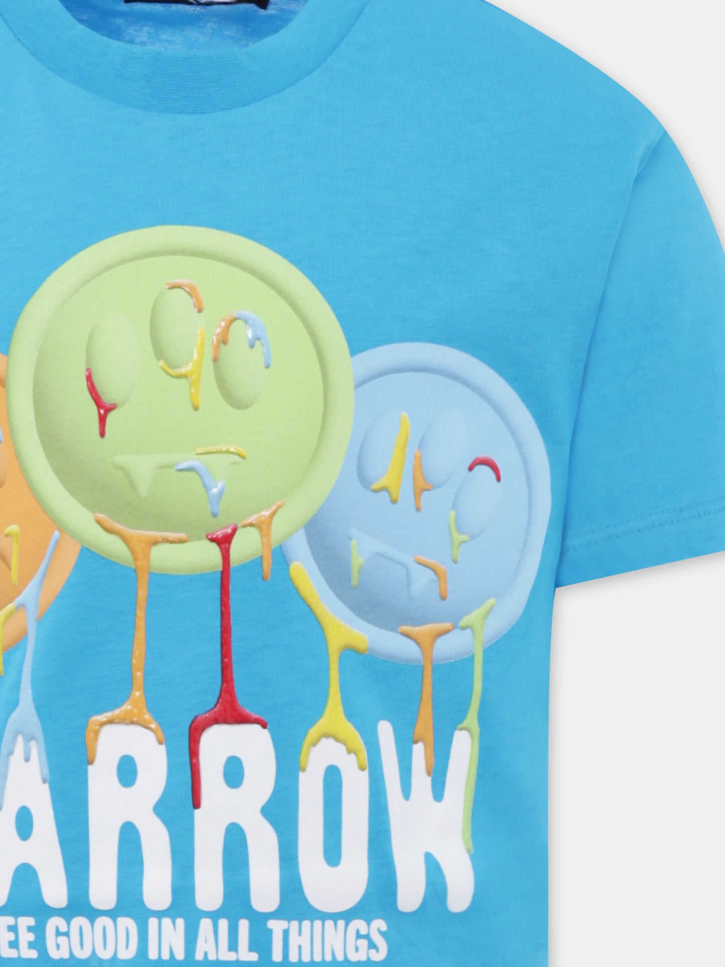 Light blue t-shirt for kids with smiley