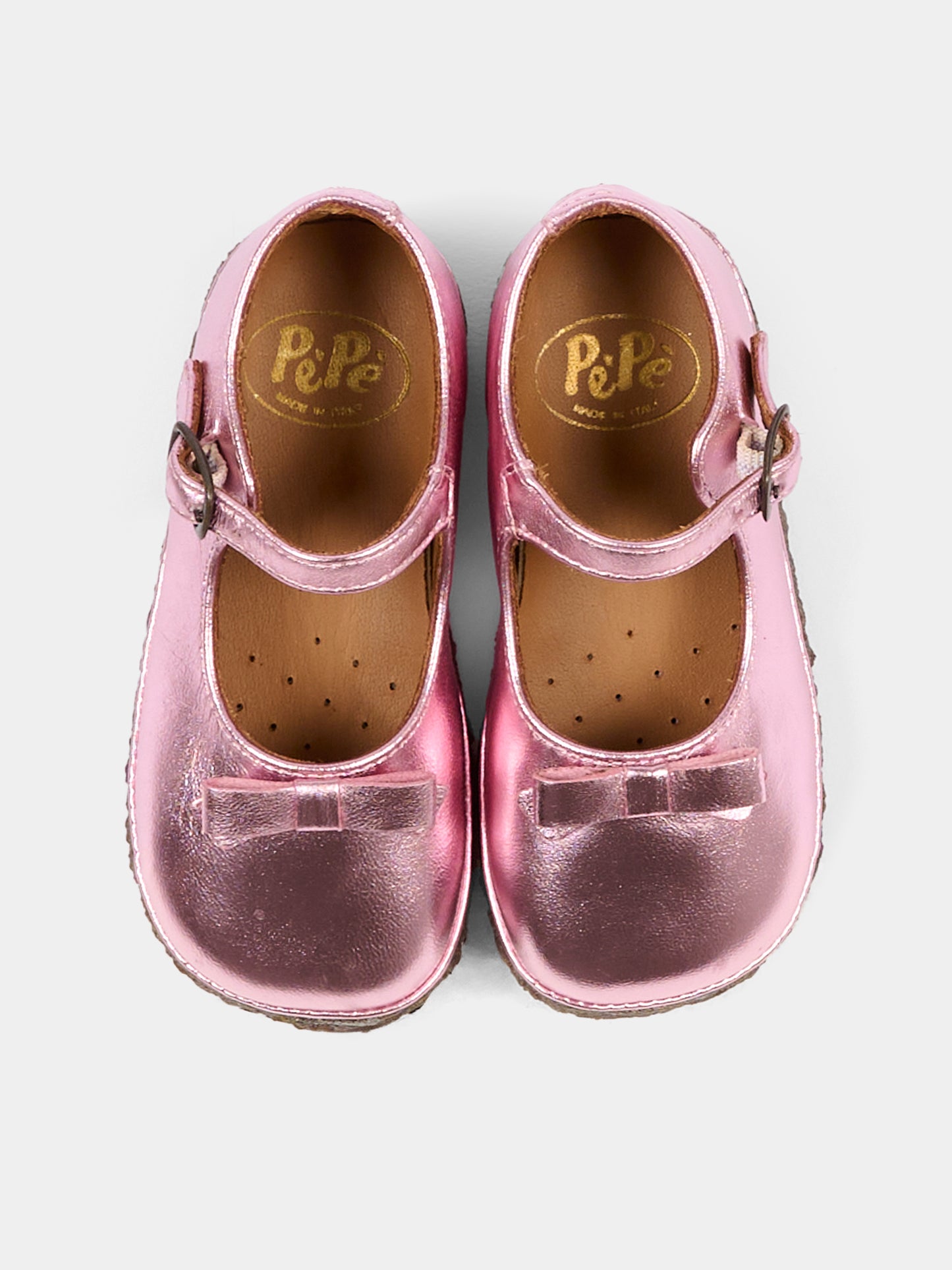 Ballerine rosa per neonata e bambina con fiocco,Pèpè,LEP5 F LAMCR ROSA