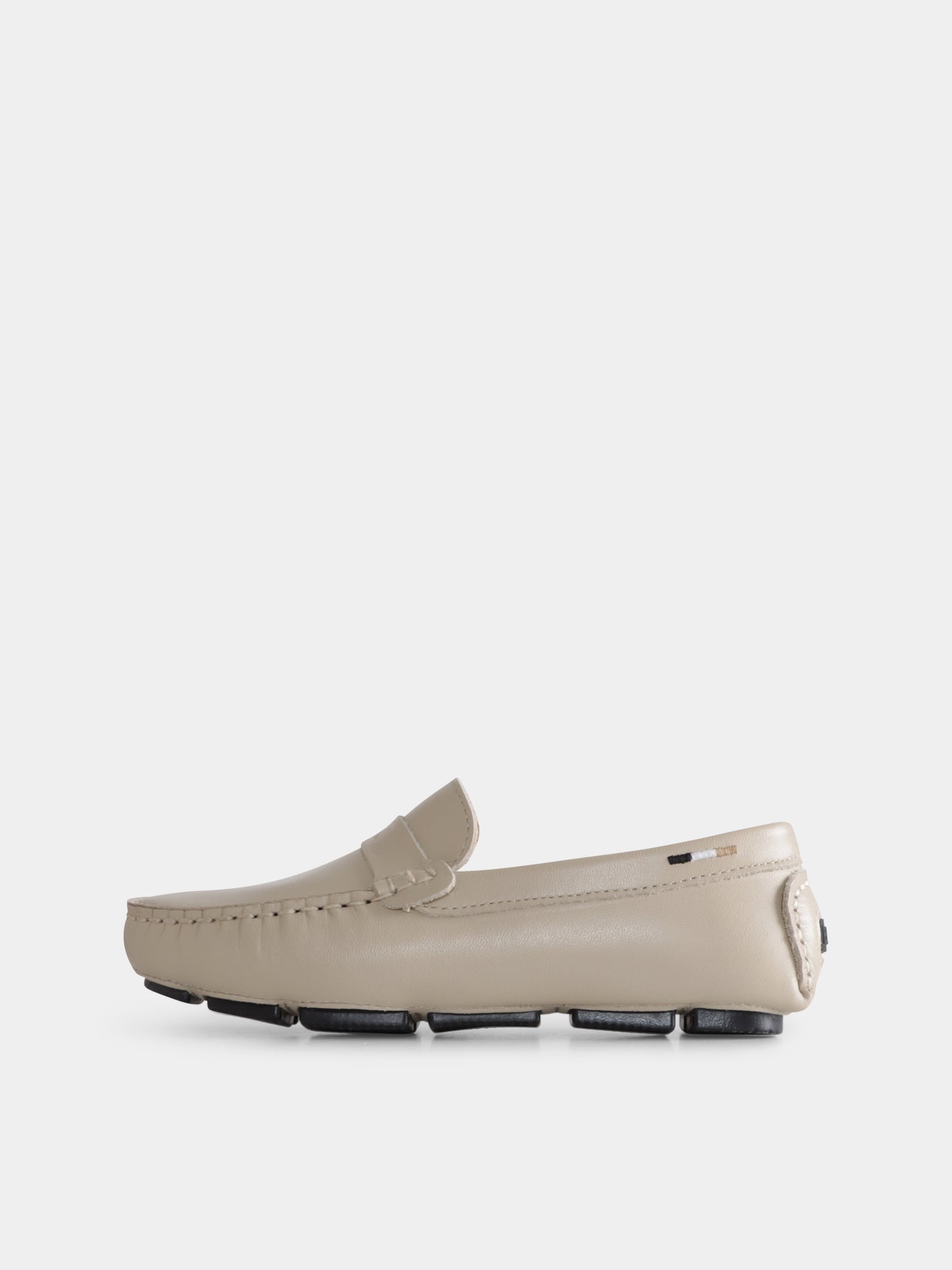 Mocassini beige per bambino con logo,Boss,J51651 249