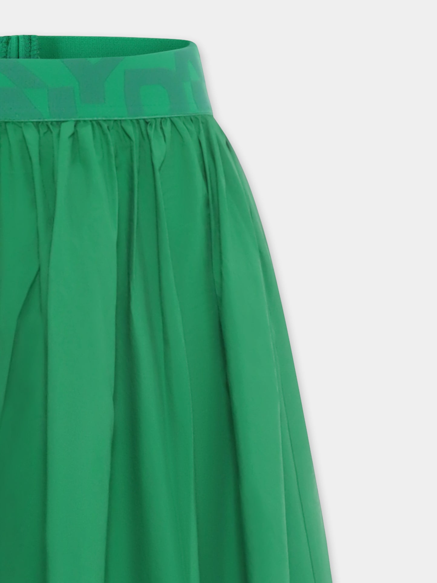 Gonna verde per bambina con logo,Dkny,D62267 709