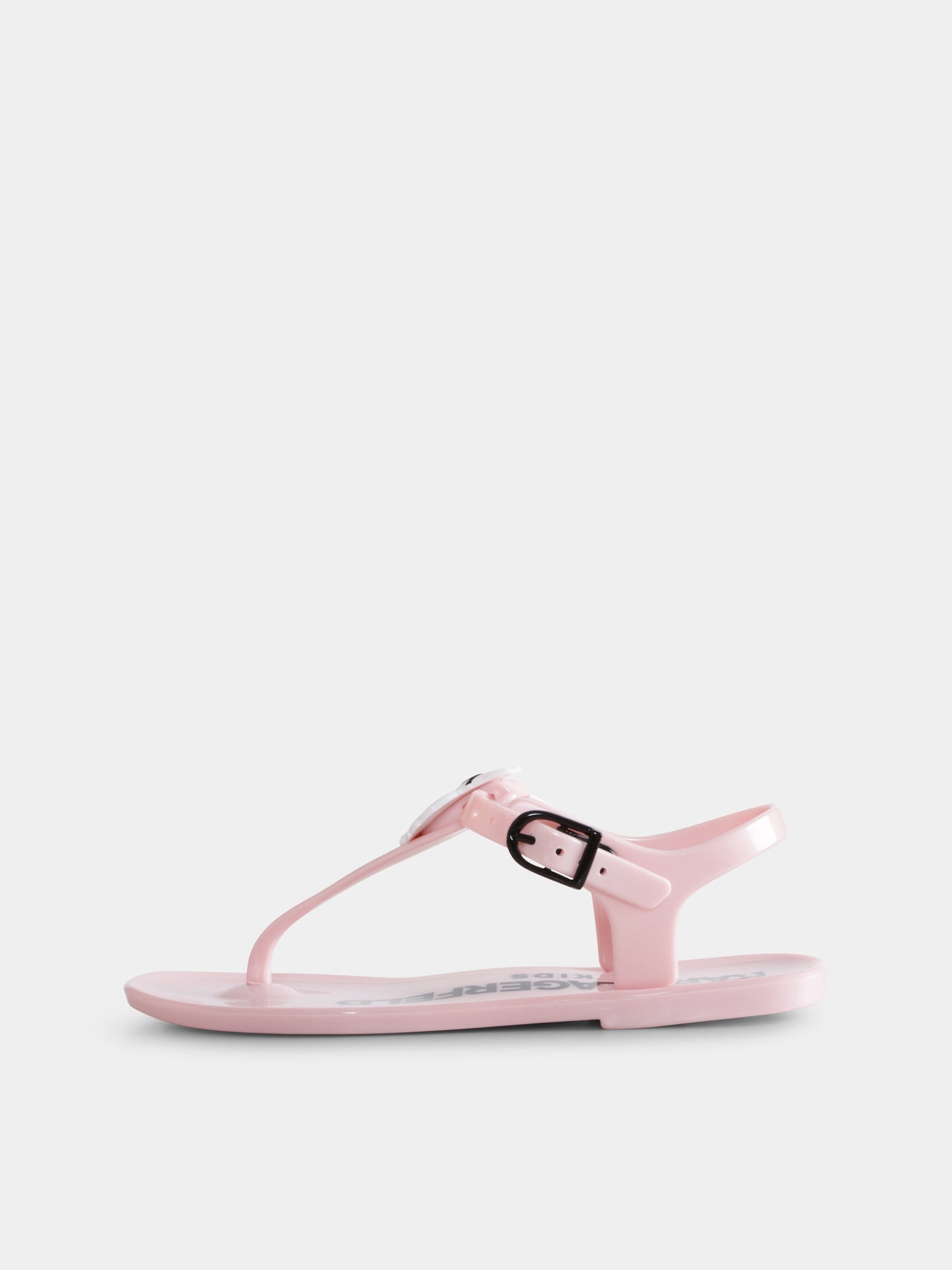 Infradito rosa per bambina con Karl e Choupette,Karl Lagerfeld Kids,Z30370 46P