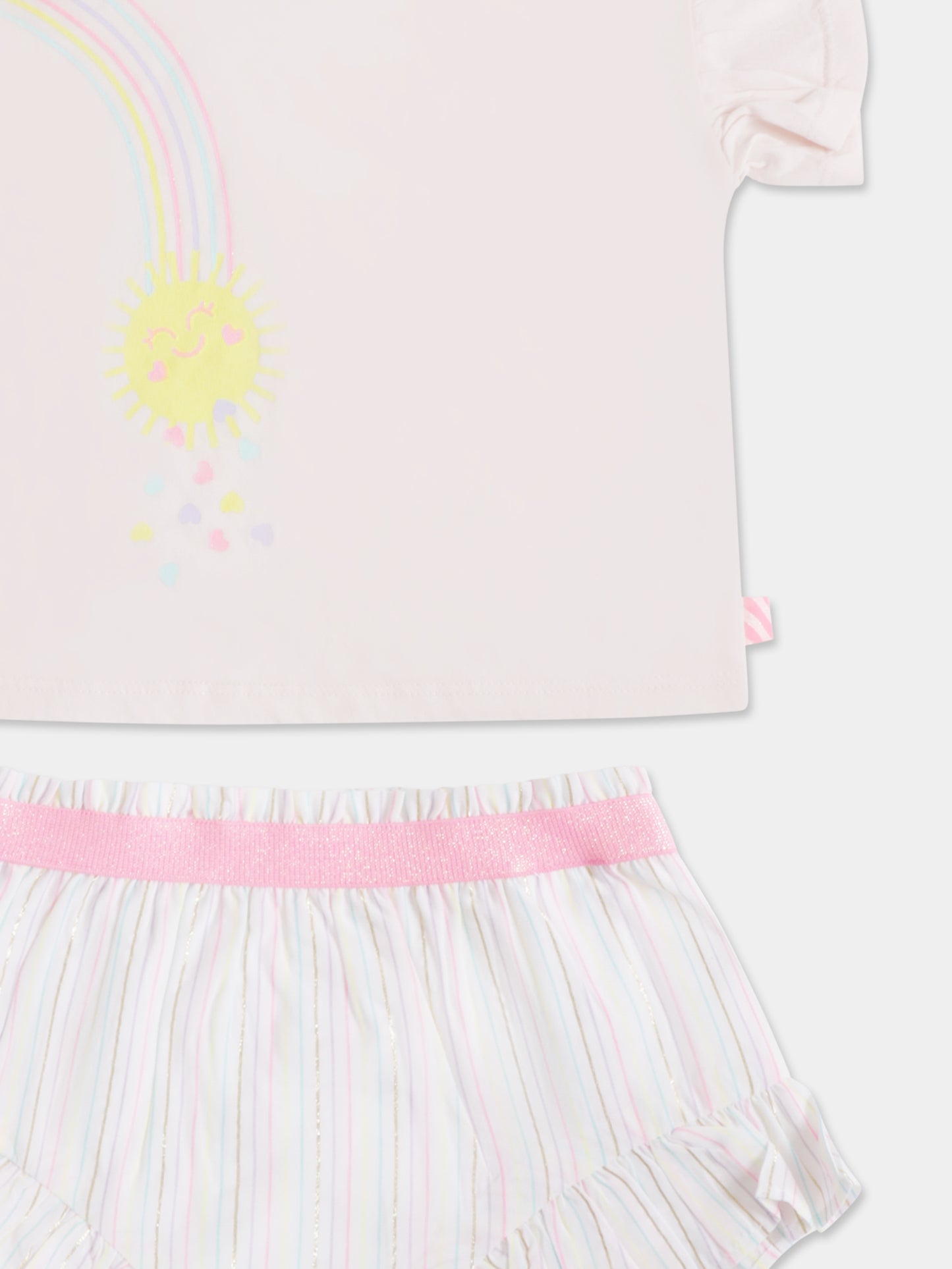 Completo rosa per neonata con arcobaleno,Billieblush,U21009 N34