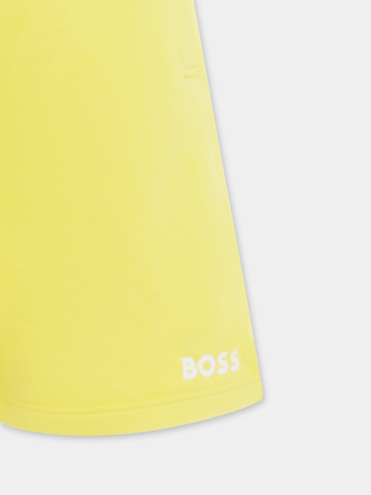 Shorts gialli per bambino con logo,Boss,J50680 508