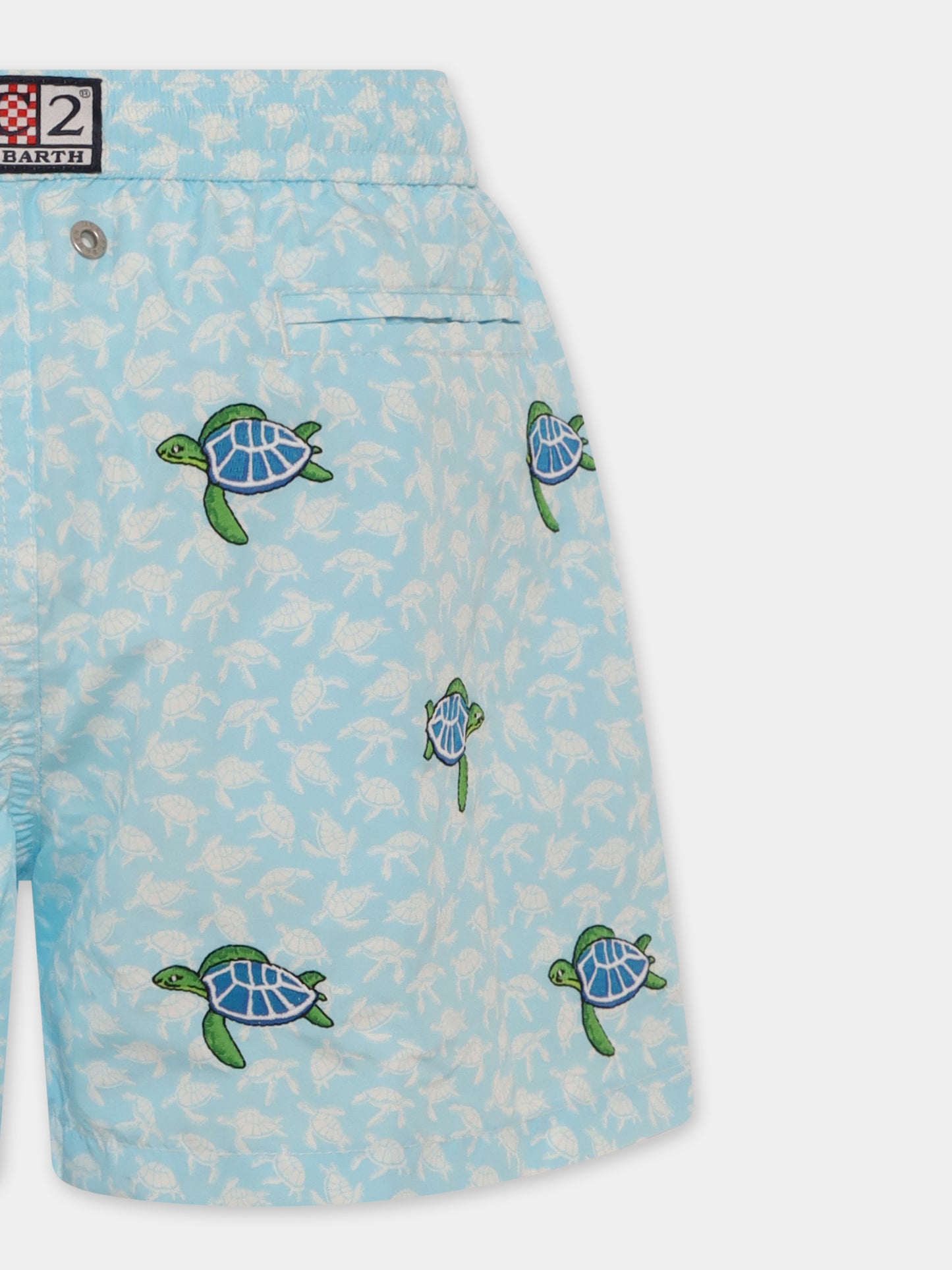 Boxer mare celeste per bambino con tartaruga,Mc2 Saint Barth,JEA0014 03598H