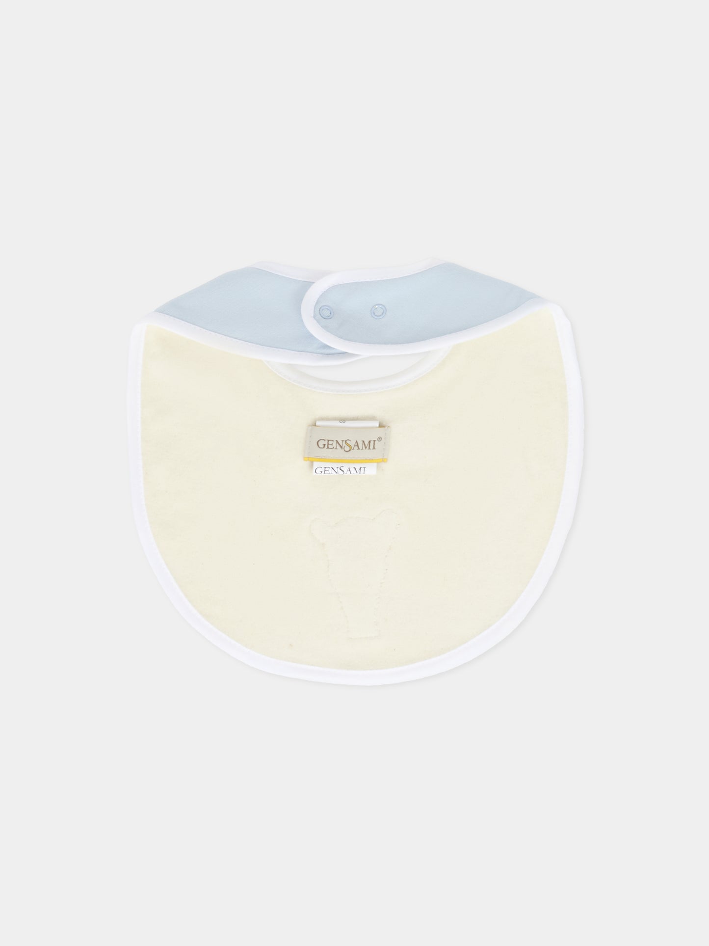 Bavaglino celeste per neonato con alpachino,Gensami,BAV-ALP-J LIGHT BLUE