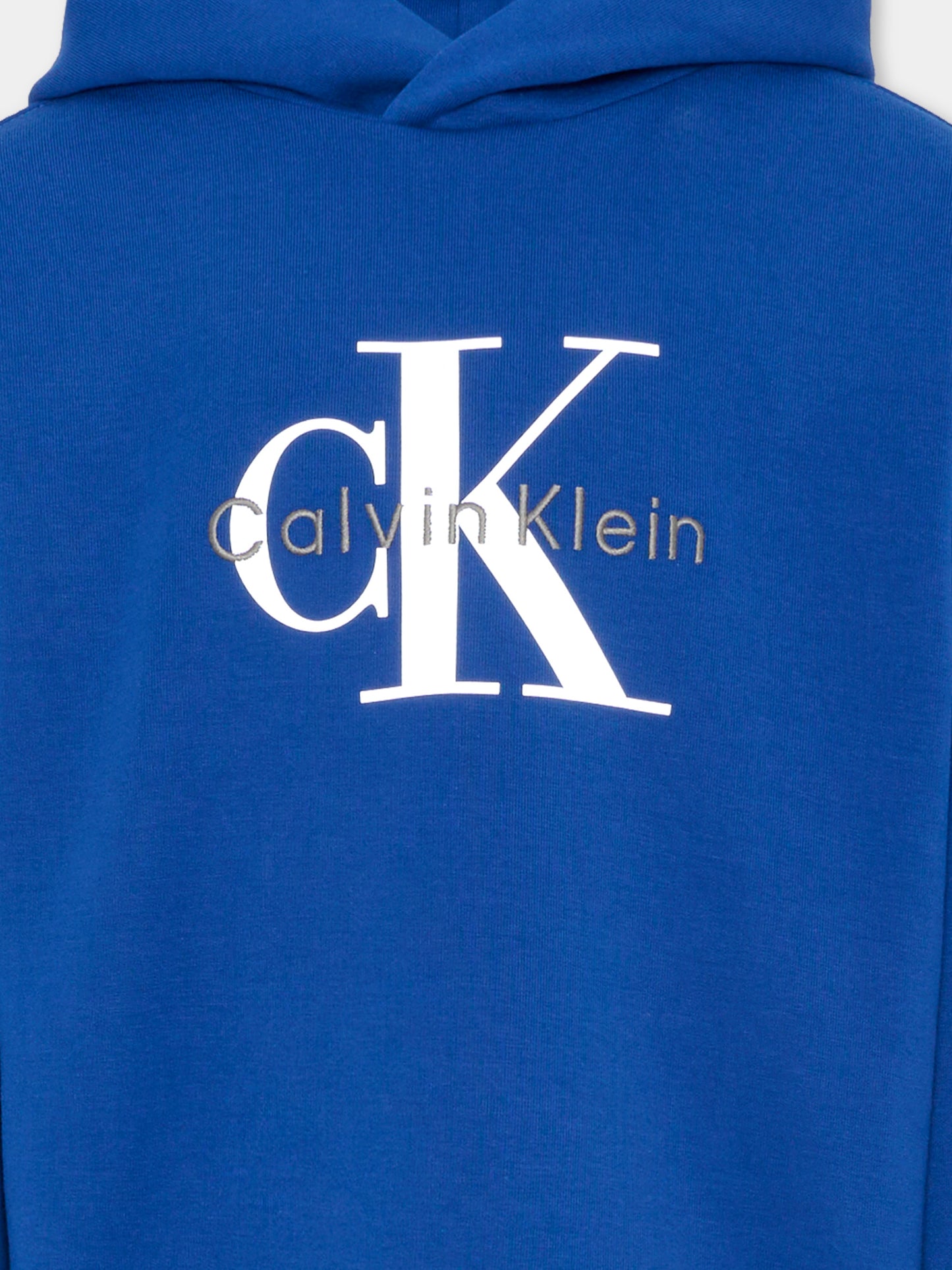 Felpa blu per bambini con logo,Calvin Klein Kids,IB0IB02615 C61