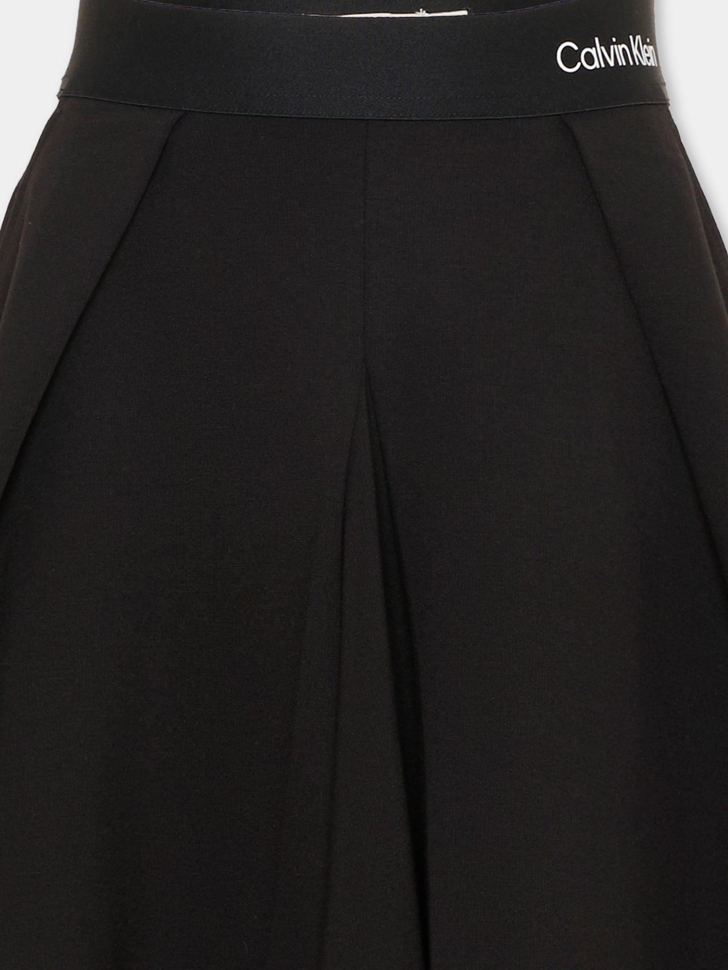 Gonna nera per bambina con logo,Calvin Klein Kids,IG0IG03059 BEH