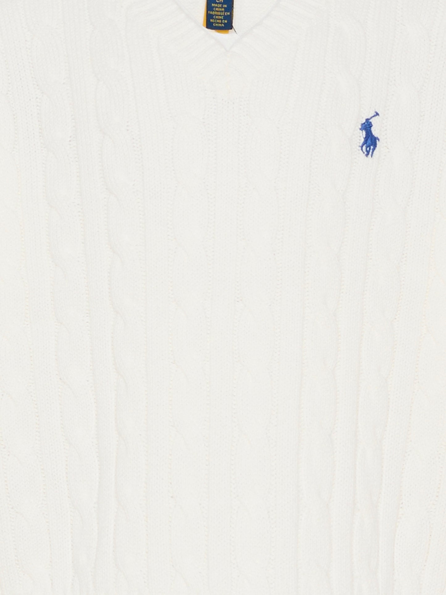 Maglione bianco per bambina con cavallino,Ralph Lauren Kids,A11238001