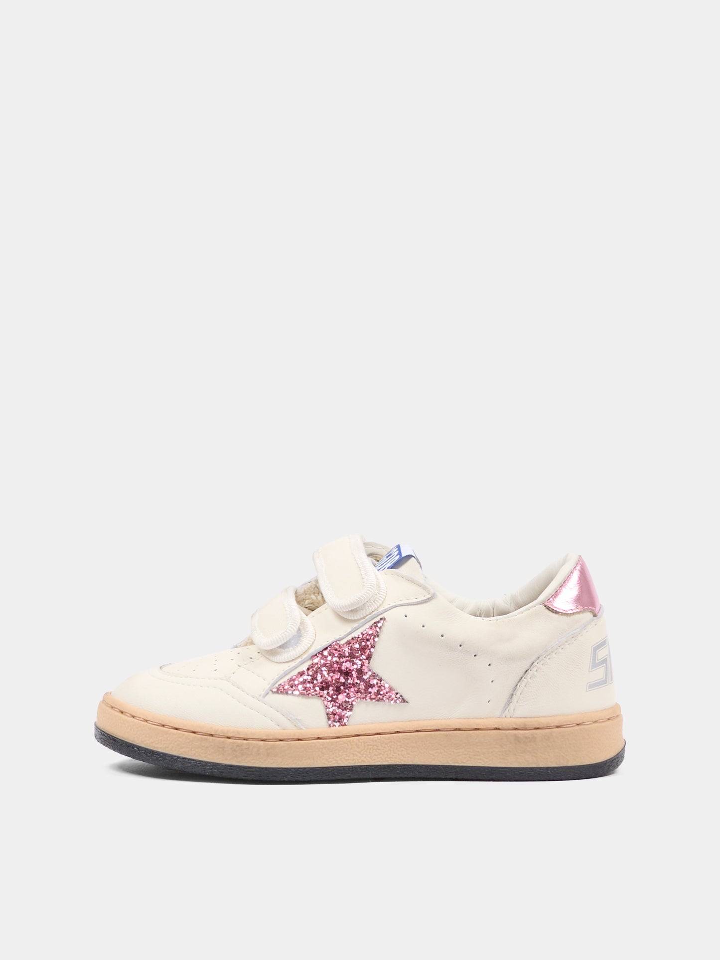Sneakers Ball Star bianche per bambina con stella,Golden Goose,GJF00501 F004241 11224