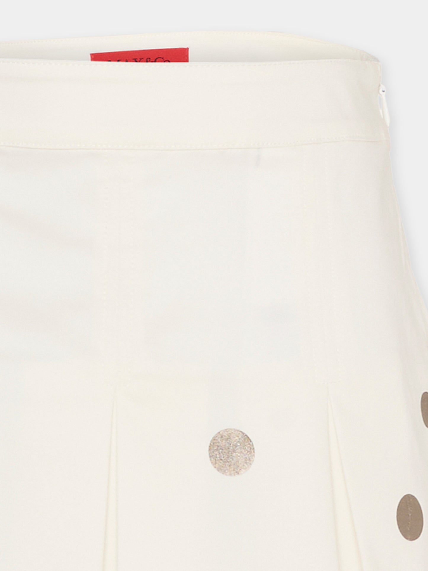 Gonna avorio per bambina con pois,Max&co,MX0316 MX01D MX104