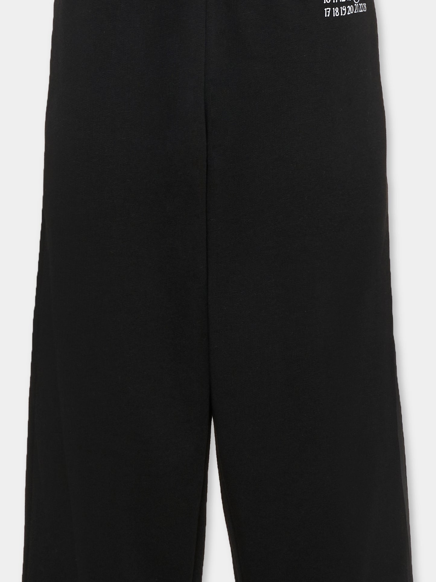 Pantaloni neri per bambini con logo,Mm6 Maison Margiela,M61000 MM02X M6900