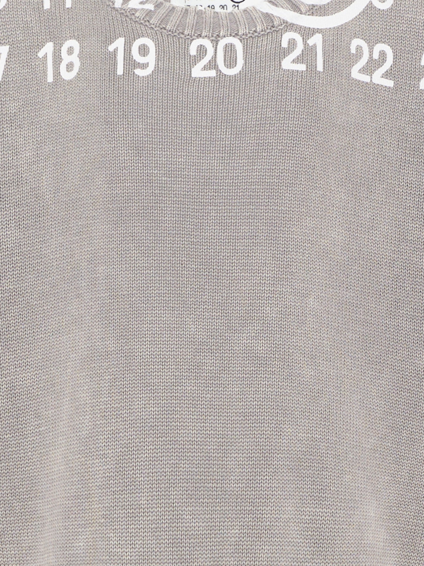 Maglione grigio per bambini con numeri,Mm6 Maison Margiela,M61027 MM07W M6907