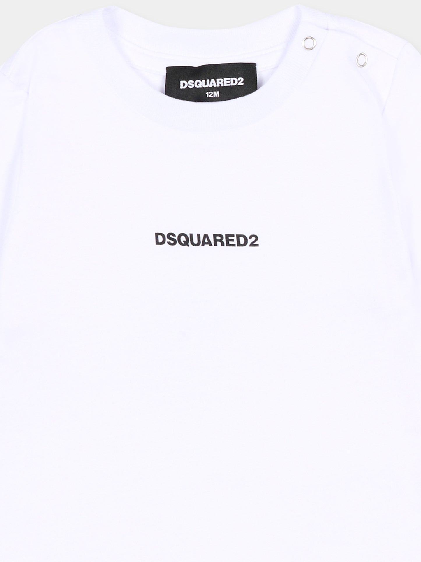T-shirt bianca per neonato con logo,Dsquared2,DQ2853 D004G DQ100