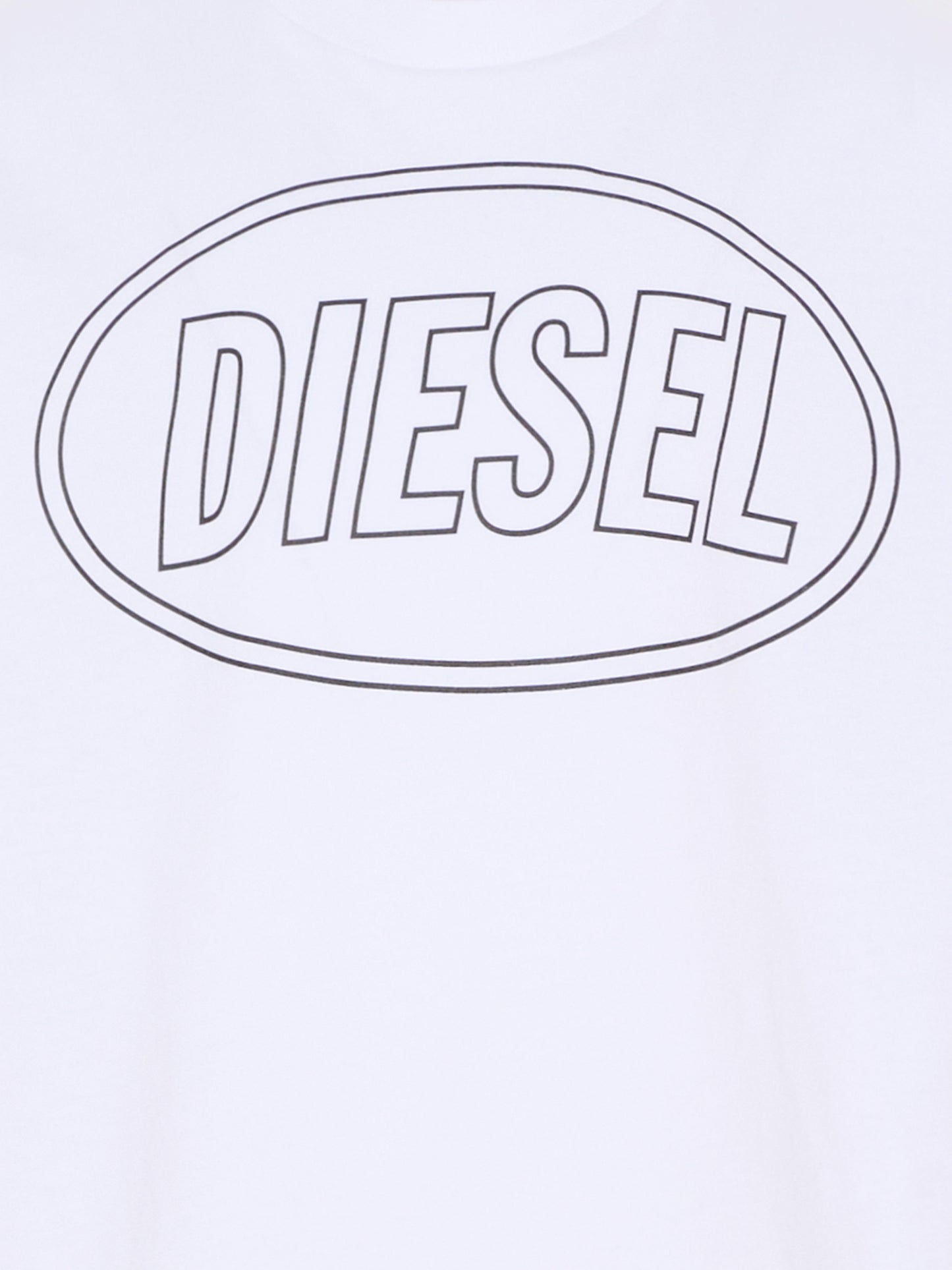 T-shirt bianca per bambini con logo,Diesel,J02582 0GRAI K100