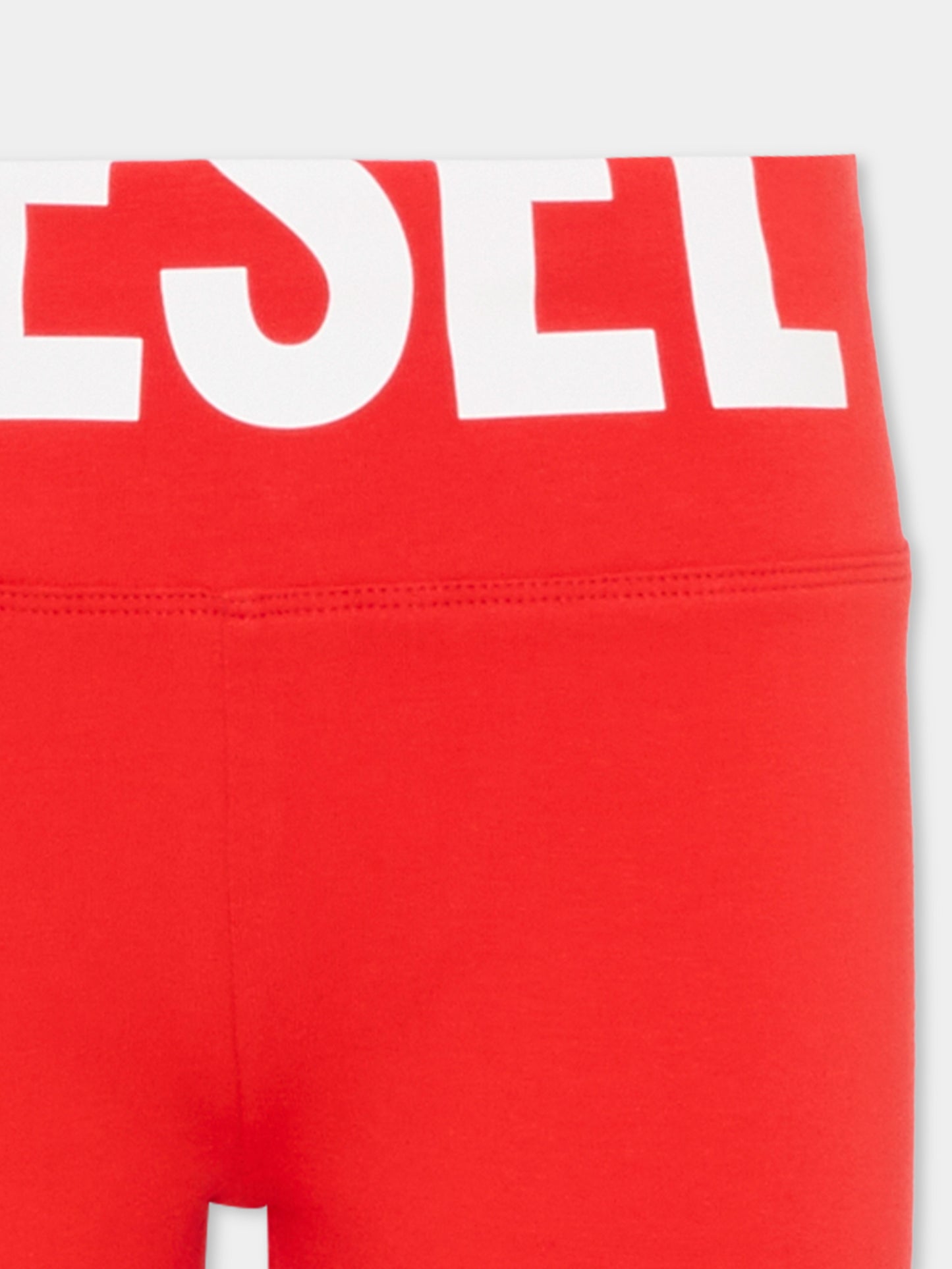 Shorts rossi per bambina con logo,Diesel,J02675 KYA0L K405