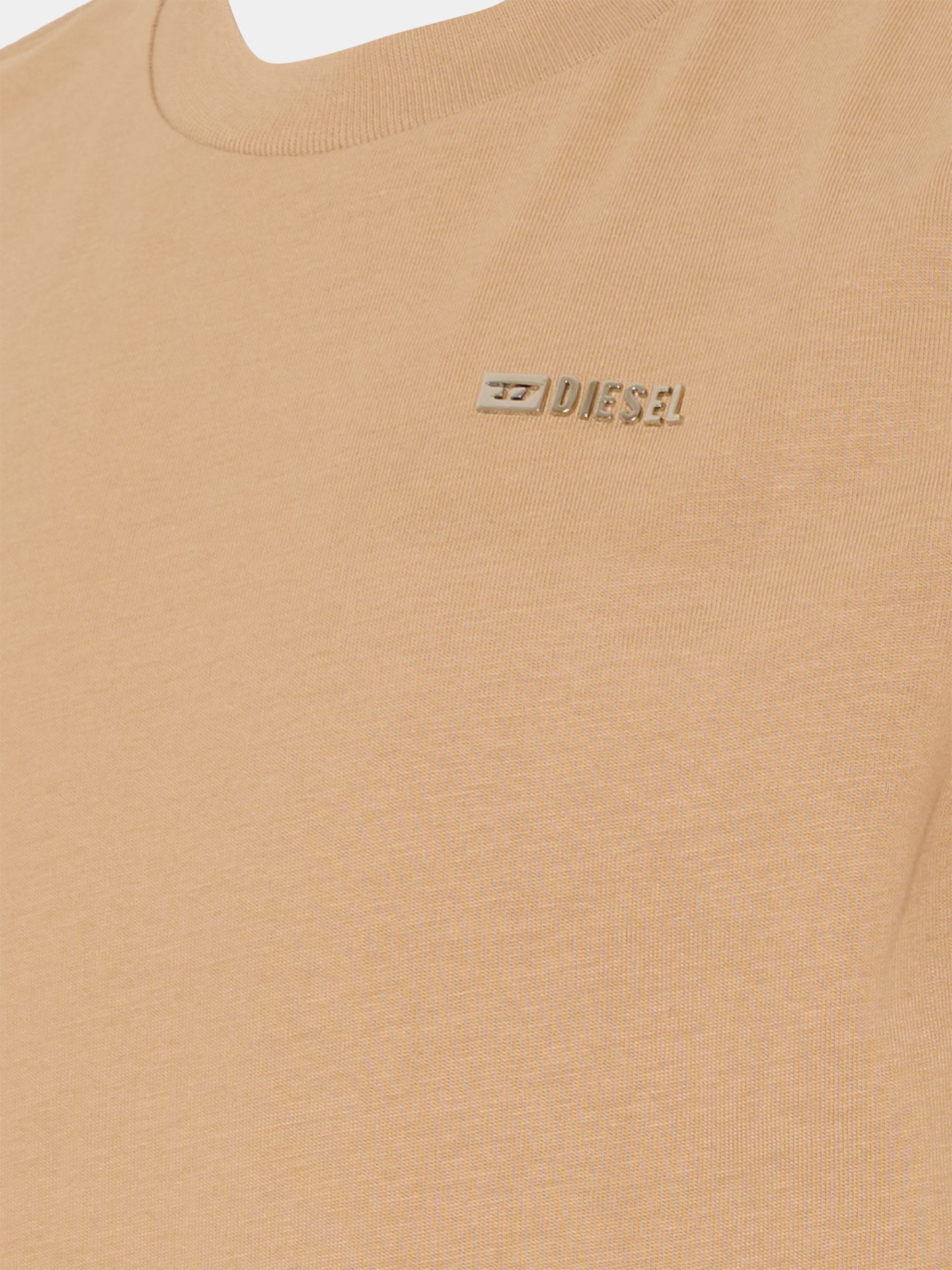 T-shirt beige per bambini con logo,Diesel,J02771 0CATM K726