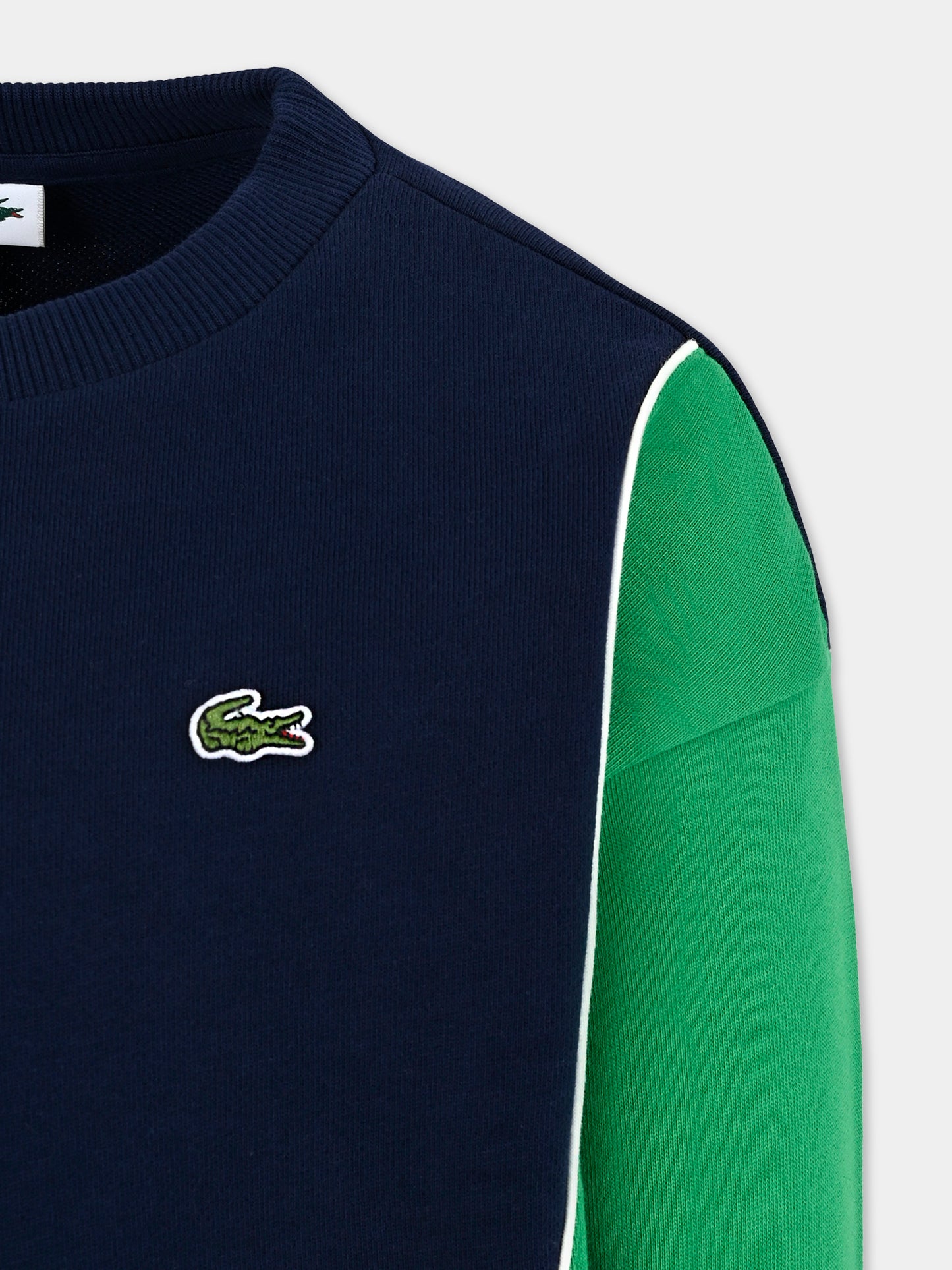 Felpa blu per bambini con coccodrillo,Lacoste,SJ8436 NZI