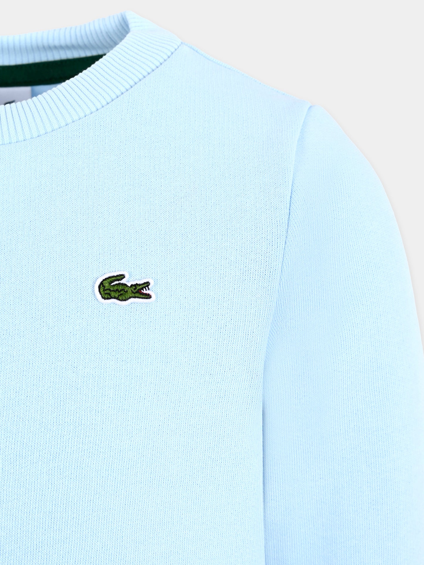 Felpa celeste per bambini con coccodrillo,Lacoste,SJ5284 T01