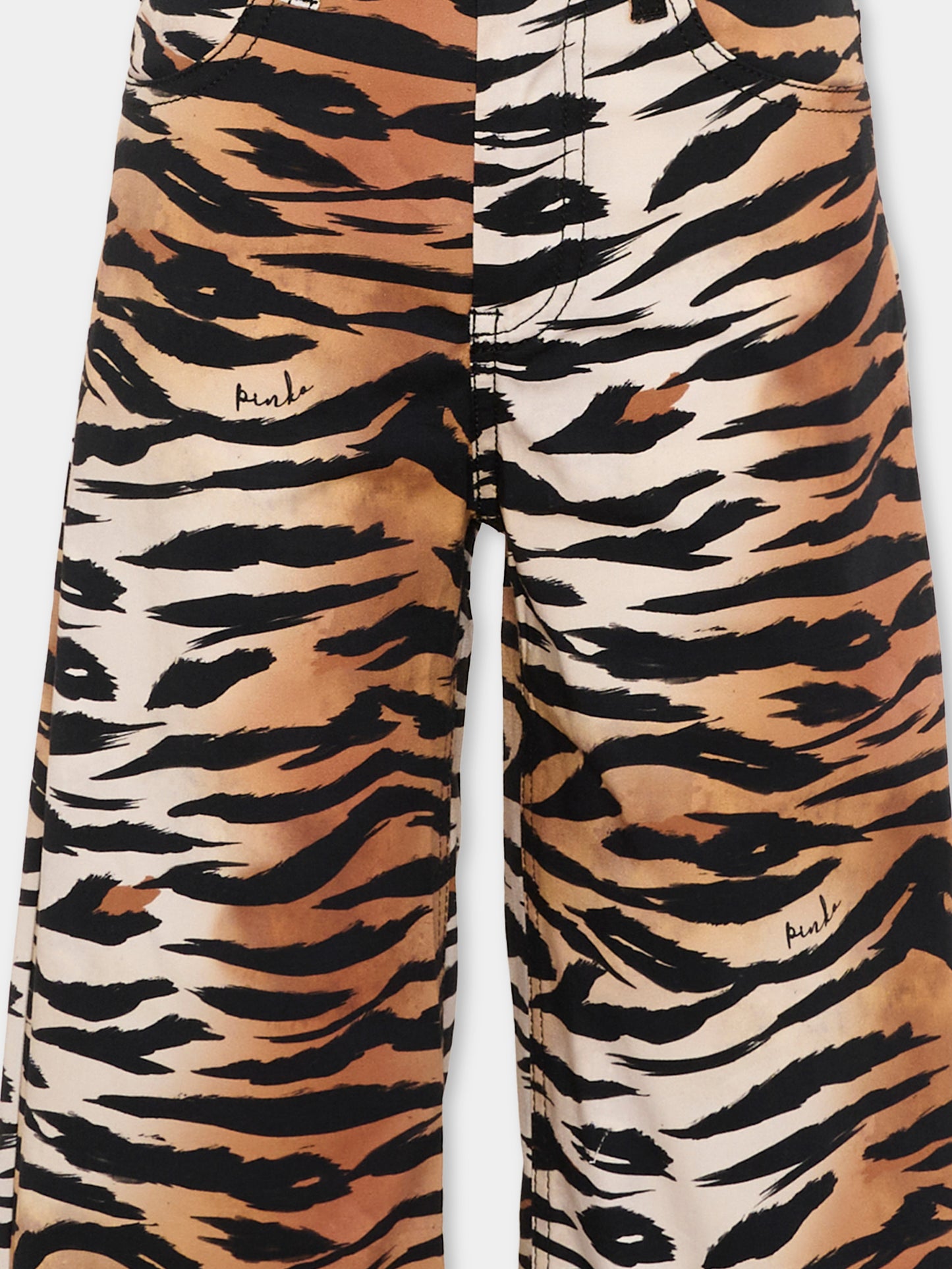 Pantaloni multicolor per bambina animalier,Pinko,KFPA064.0.CEK01.D463