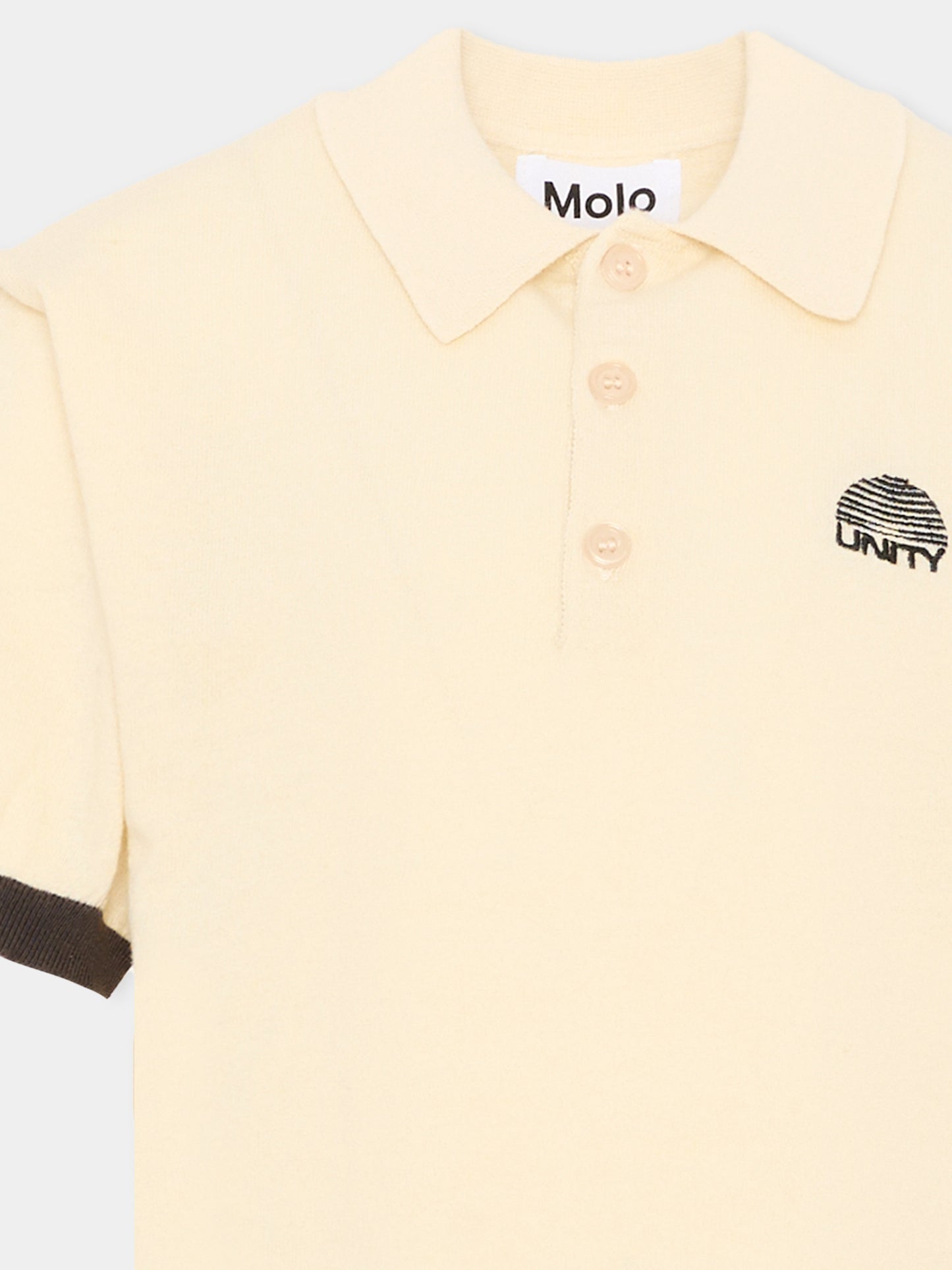 Polo beige Brooks per bambino,Molo,1S26A301 8894