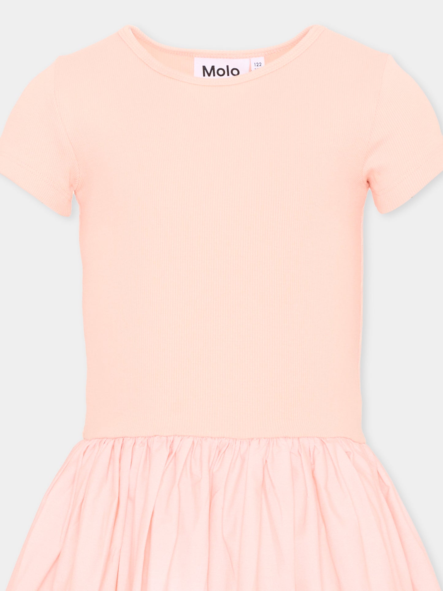 Vestito rosa per bambina con stampa floreale,Molo,2S26E102 5674