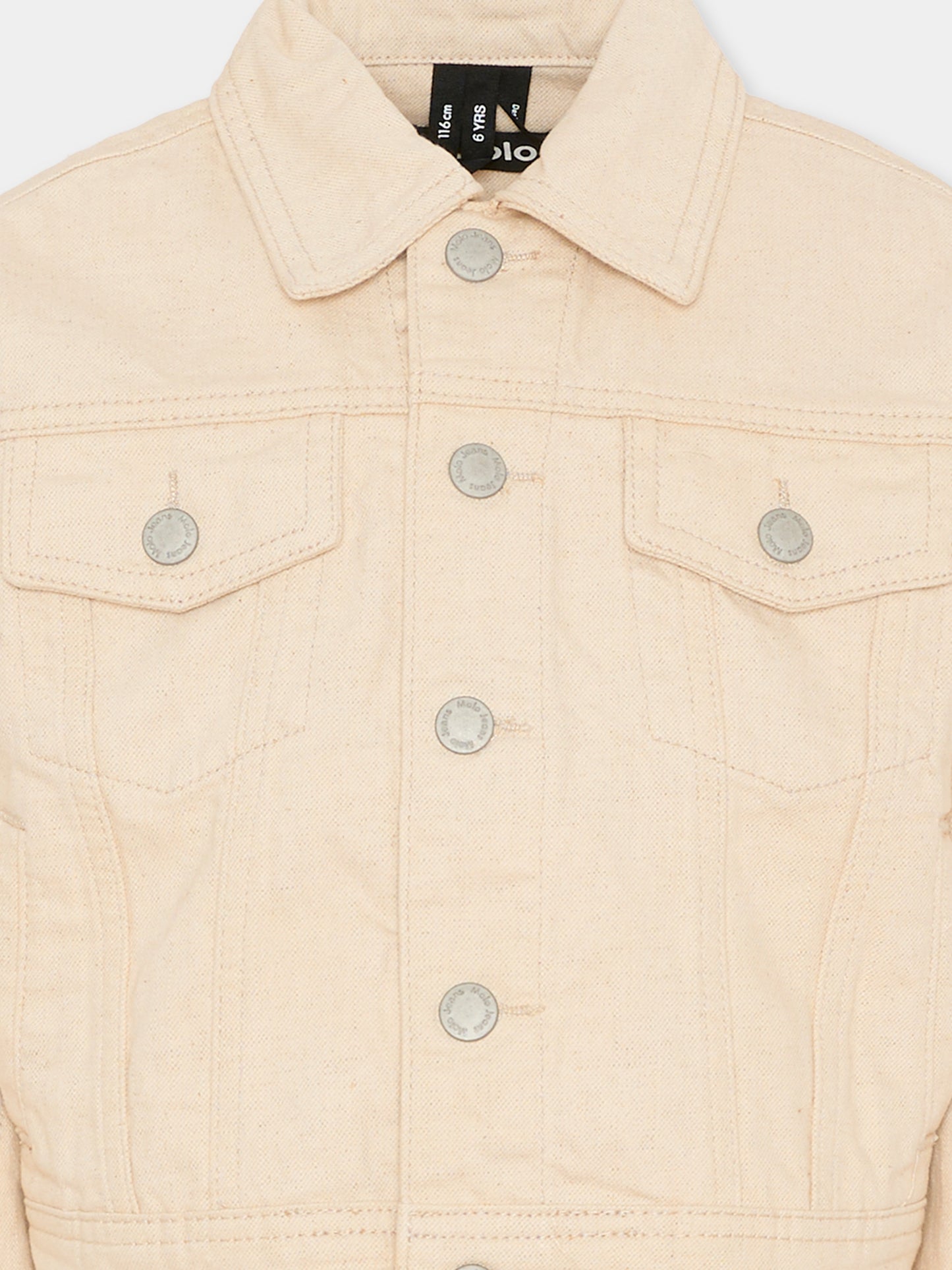 Giubbotto di jeans Hipolito beige per bambini,Molo,5S26M304 8894