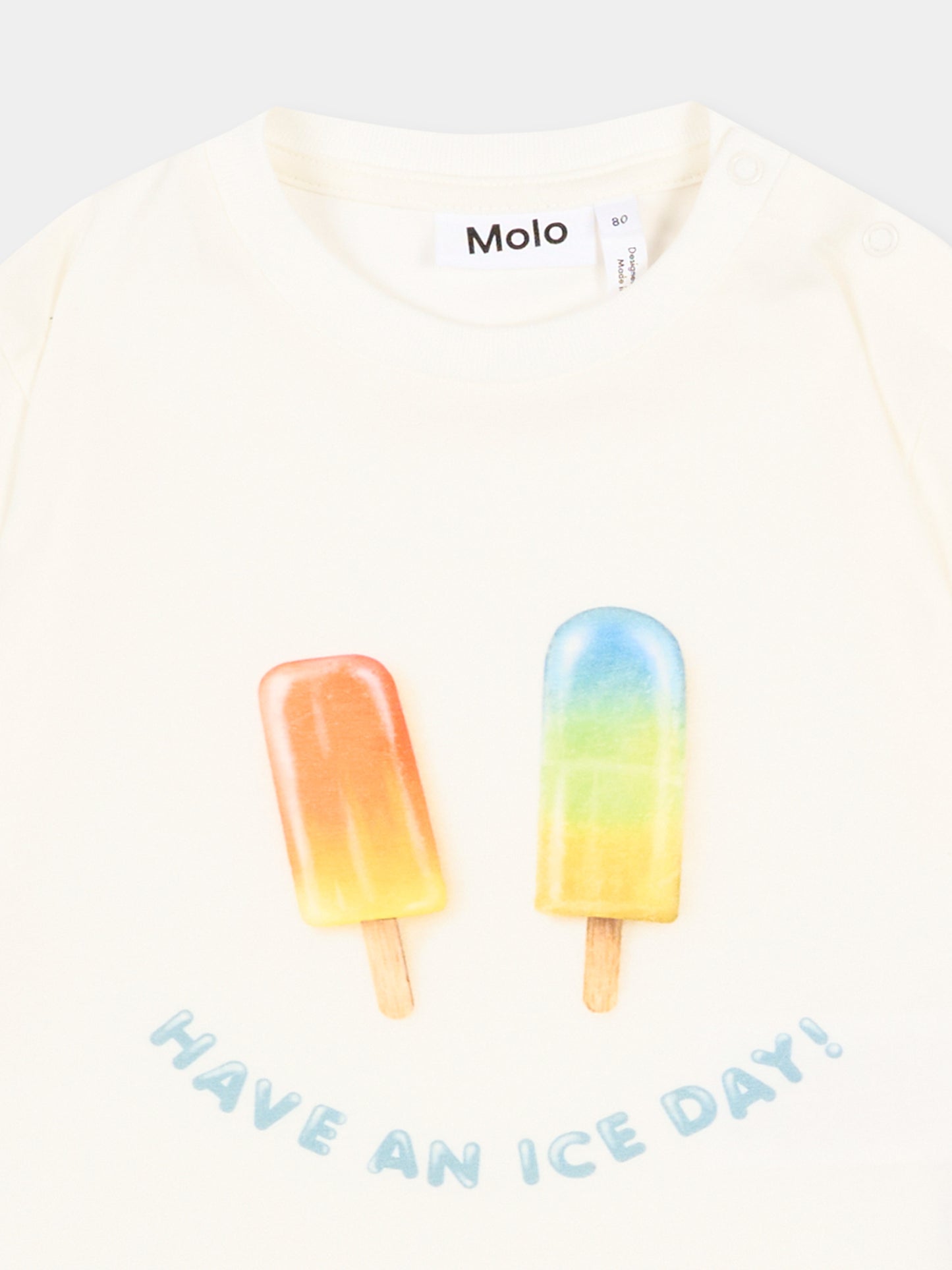 T-shirt avorio Enzo per neonati con ghiaccioli,Molo,6S26A205 9858