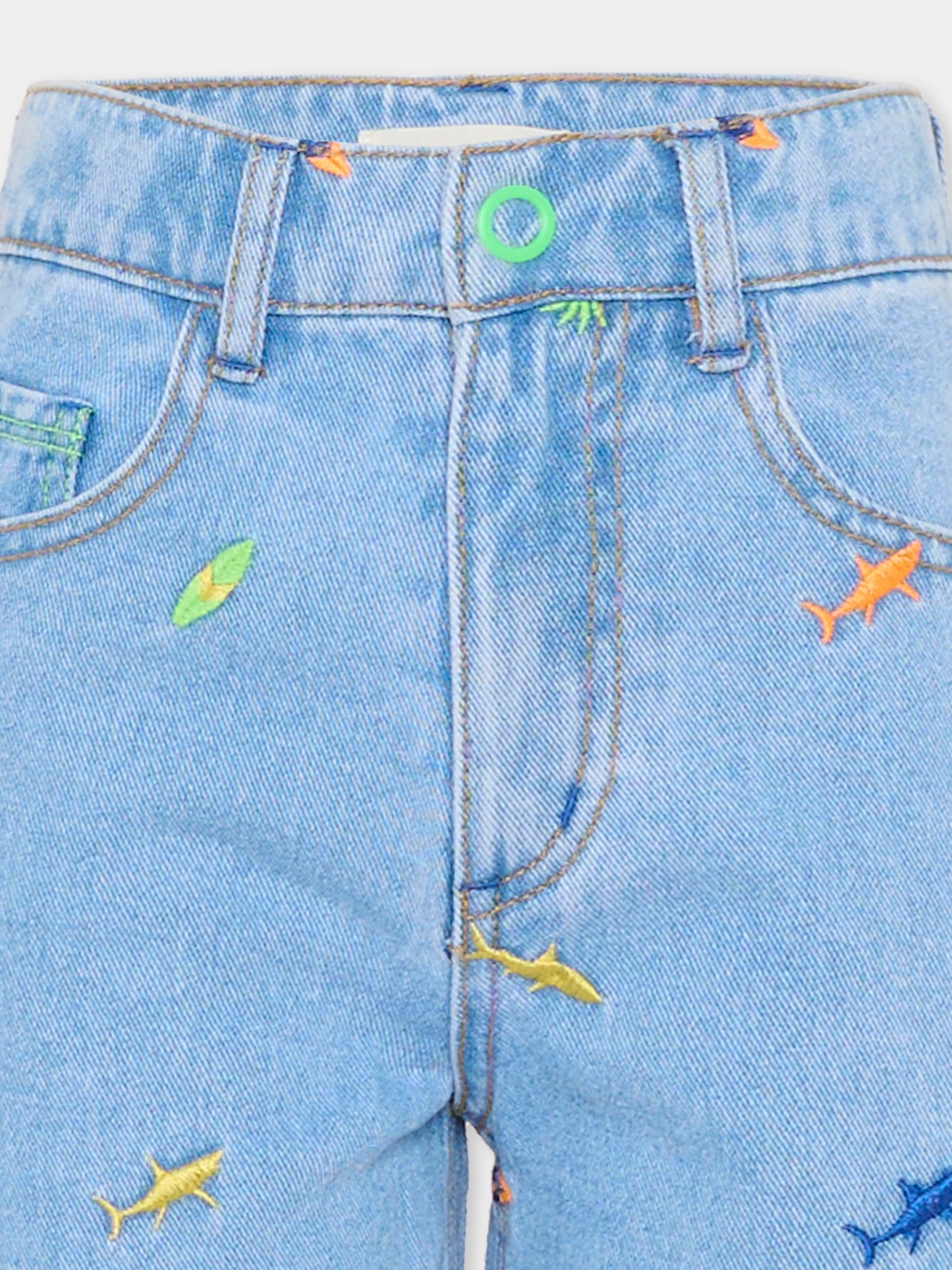 Shorts denim per bambino con ricami,Billieblush,U21721 Z18