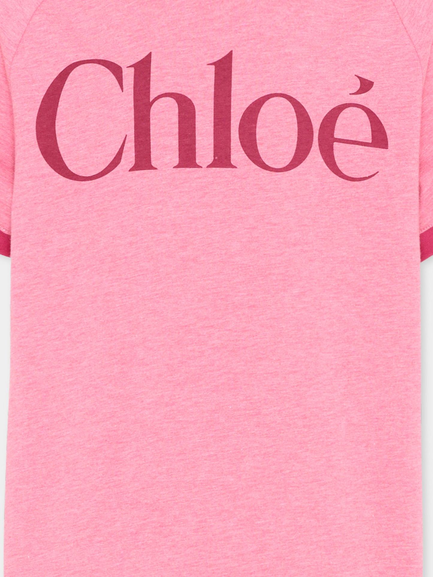 Vestito rosa con logo per bambina,Chloé Kids,C20819 F04