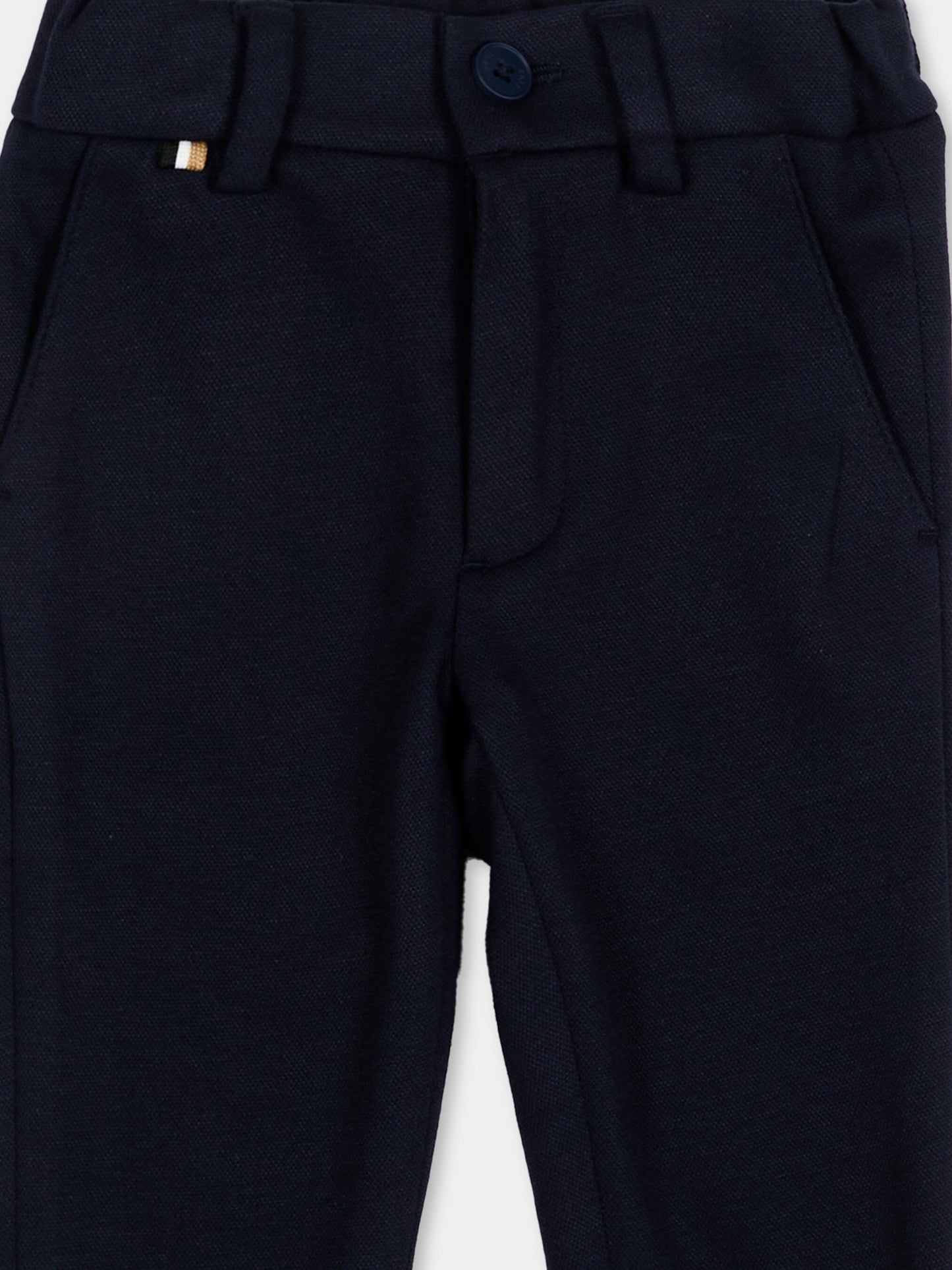 Pantaloni eleganti blu per neonato,Boss,J52859 862