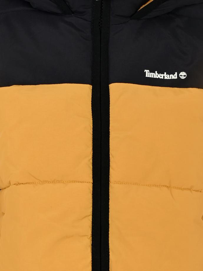 Piumino giallo per bambino con logo,Timberland,T60246 589