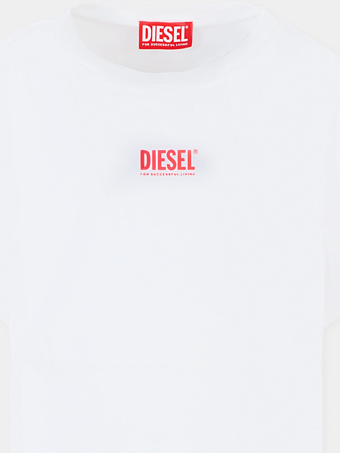 Vestito bianco per bambina con logo,Diesel,J02285 0CATM K100