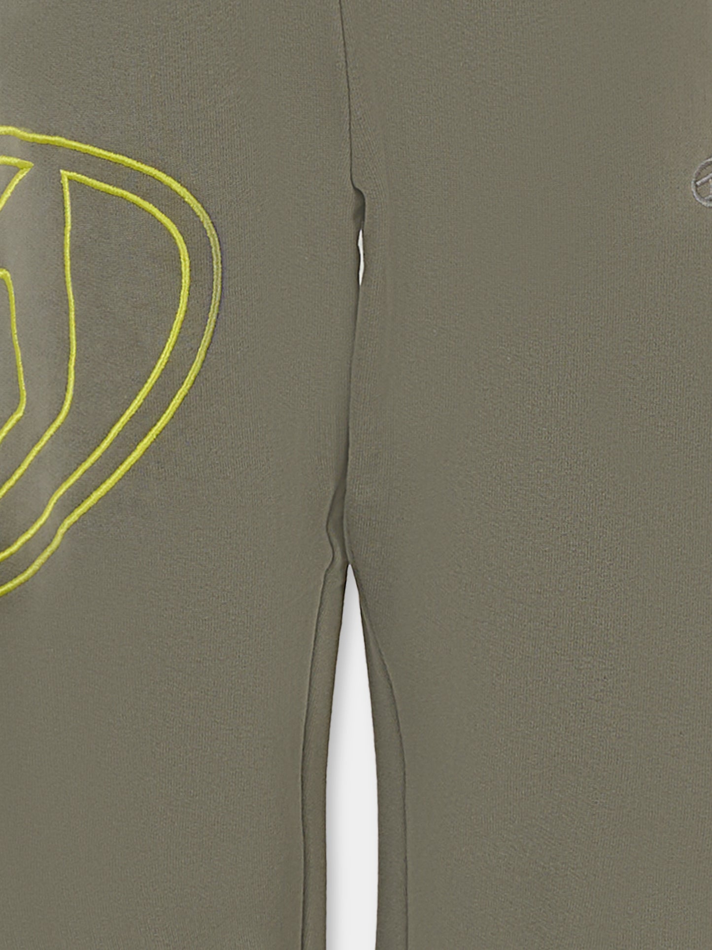 Pantaloni grigi per bambino con logo ricamato,Diesel,J02272 0GYCJ K934