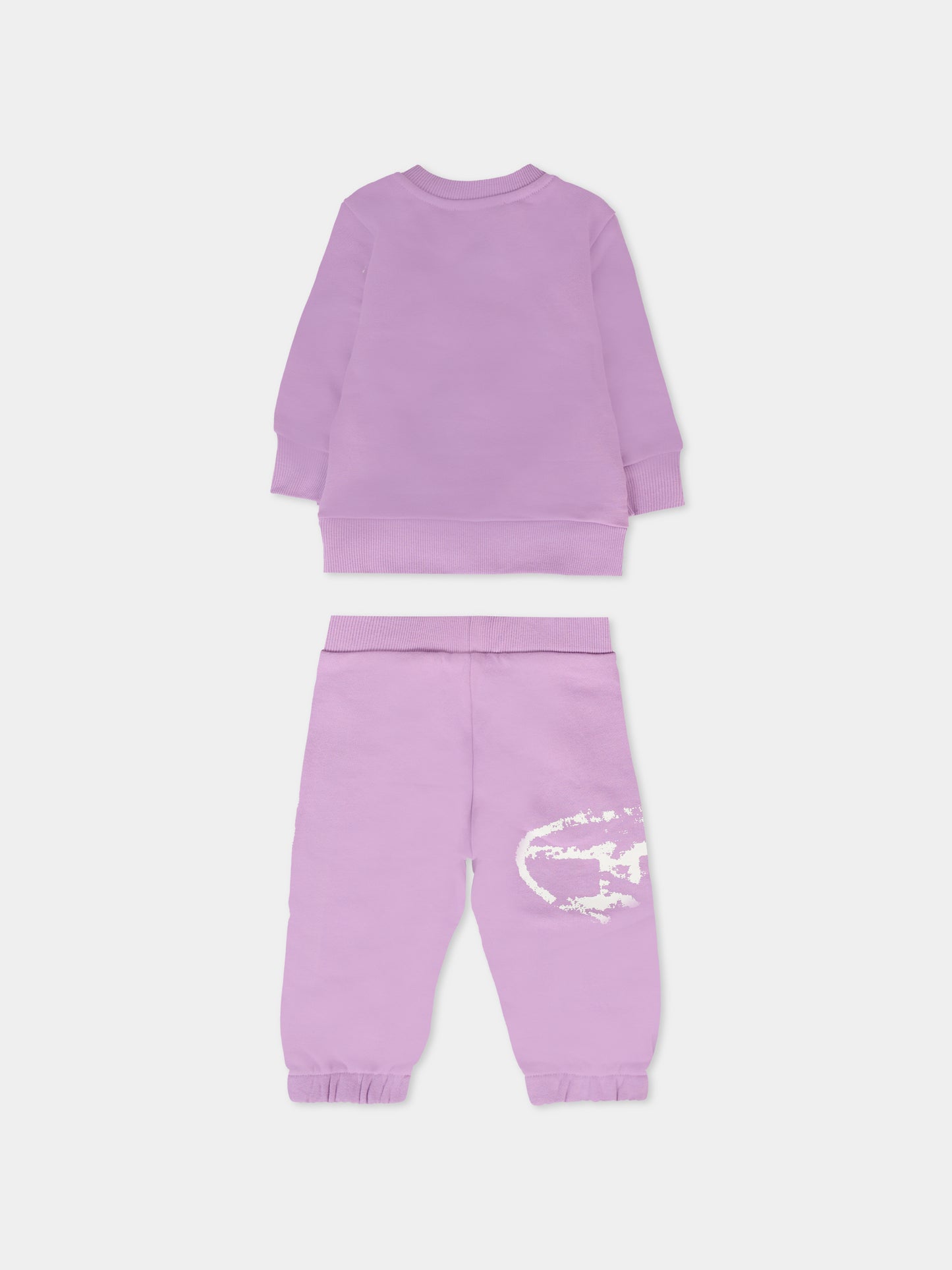 Completo lilla per neonata con logo,Diesel,K00652 KYAQK K64A