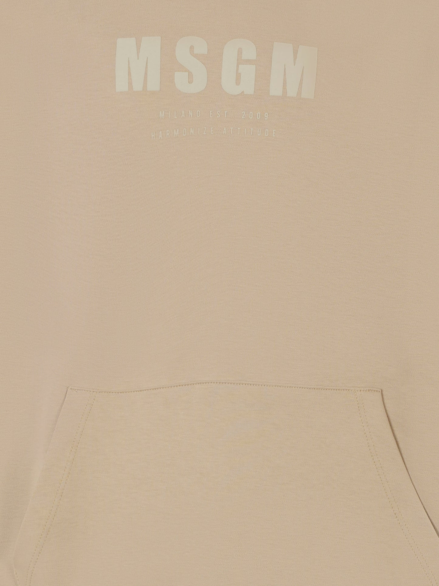 Felpa beige per bambini con logo,Msgm Kids,S5MSJUHS166 MS014