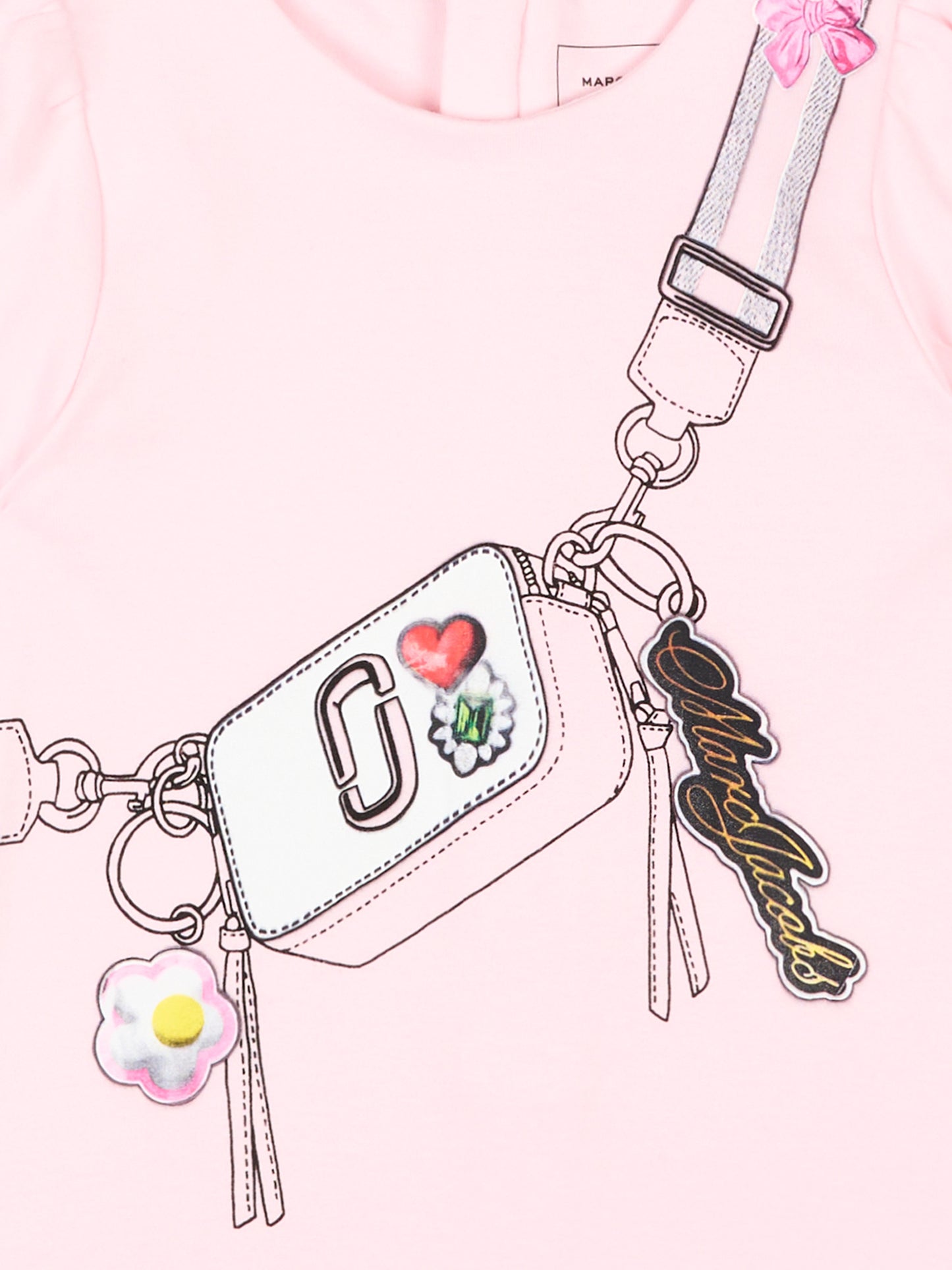 Vestito rosa per neonata con stampa borsa,Marc Jacobs,W60809 475