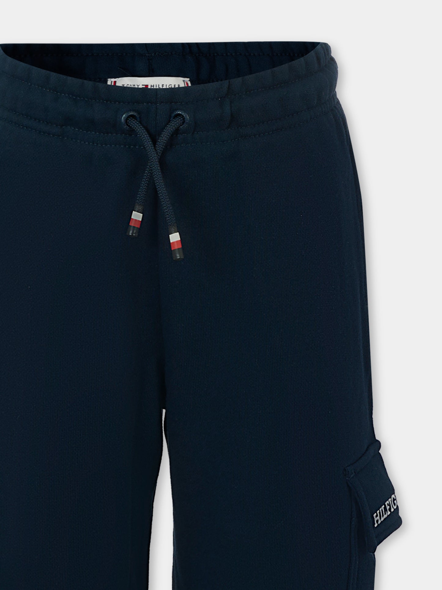 Pantaloni blu per bambino con logo,Tommy Hilfiger Junior,KS0KS00622 C1G