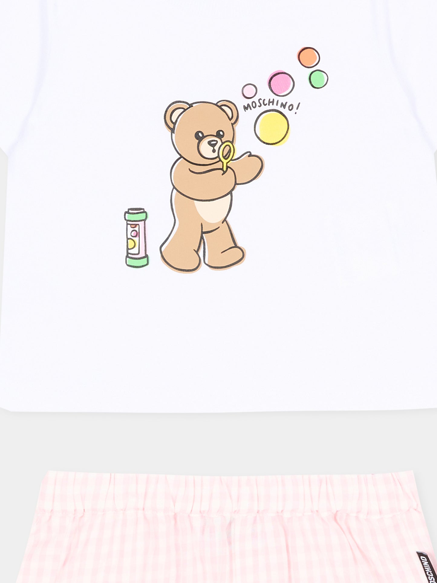 Completo sportivo rosa per neonata Teddy Bear,Moschino Kids,MUG01S LZE10 82543