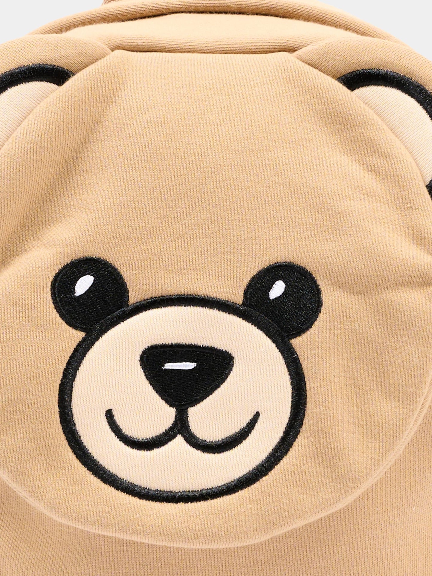 Zaino beige per neonati con Teddy Bear,Moschino Kids,MUX05Q LCA26 20351