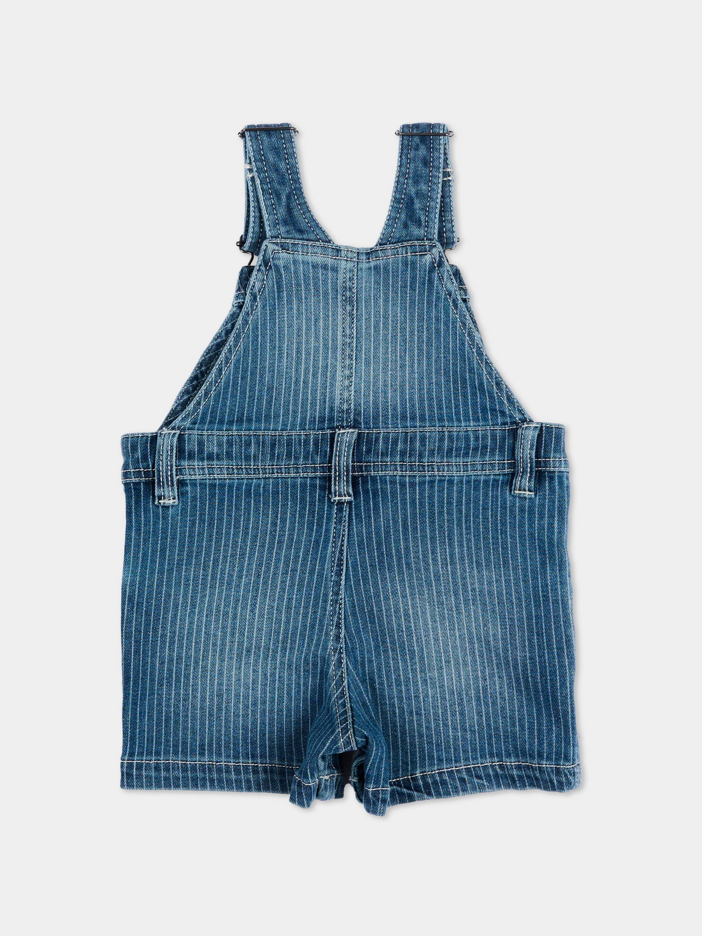 Salopette denim per neonato a righe,Timberland,T60870 Z10