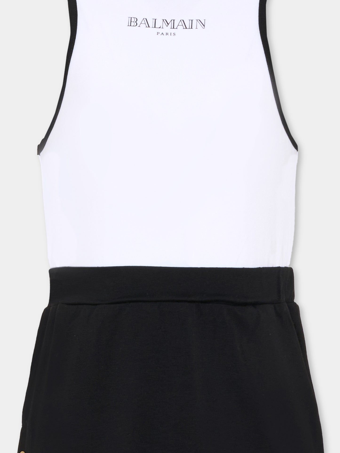 Vestito multicolor per bambina con logo,Balmain Kids,BY1B02-Z3277 930BC