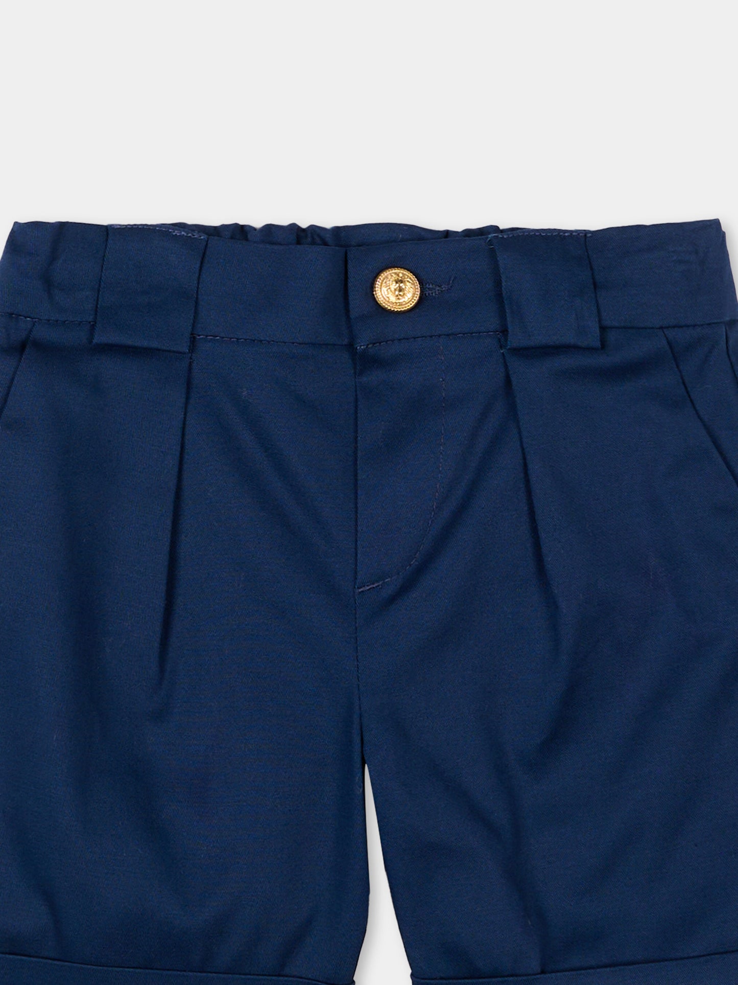 Shorts eleganti blu per neonato,Balmain Kids,BY6679-G0197 620
