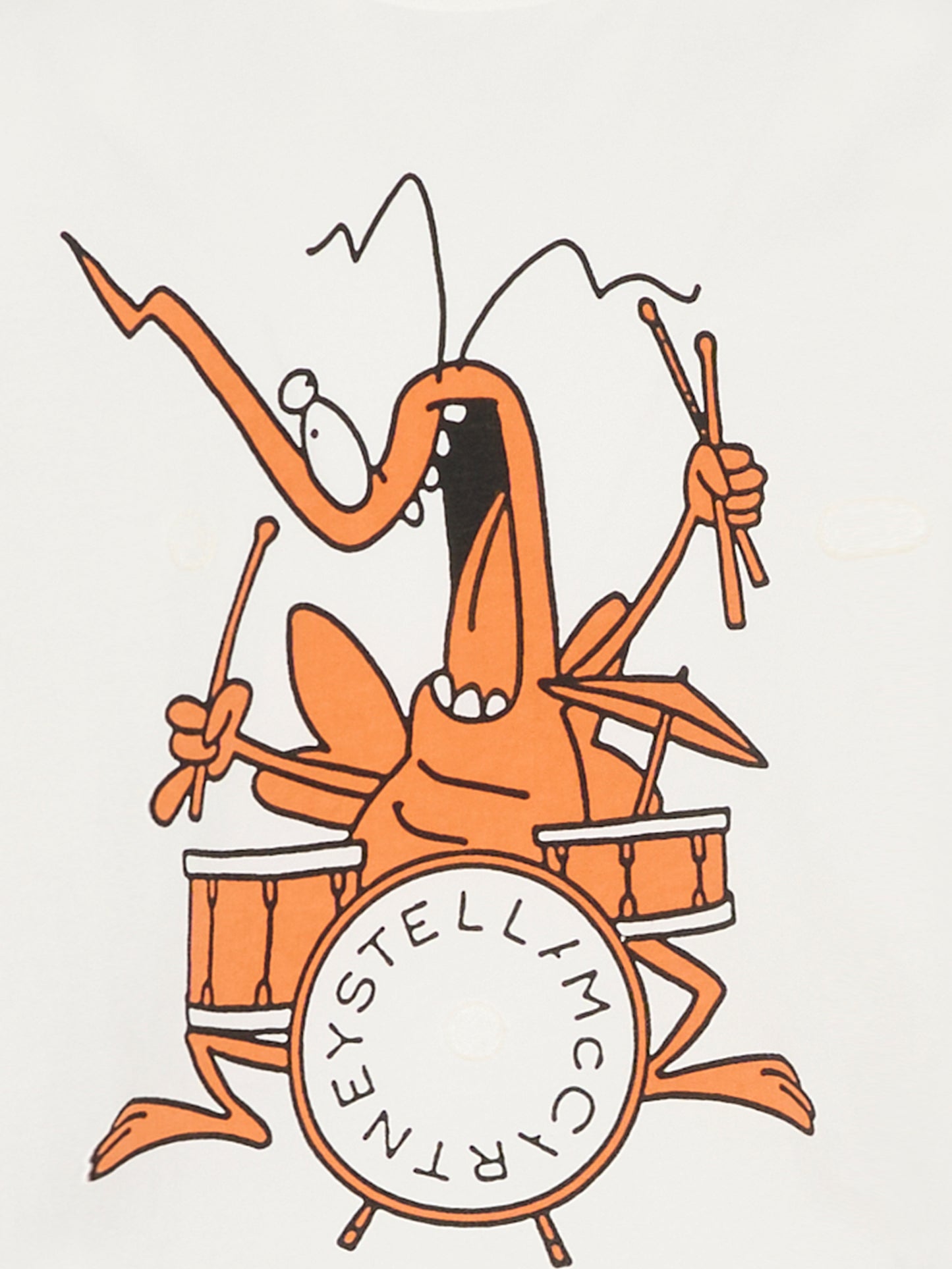 T-shirt avorio per bambino con stampa insetto,Stella Mccartney Kids,TY8P31-Z0434 101