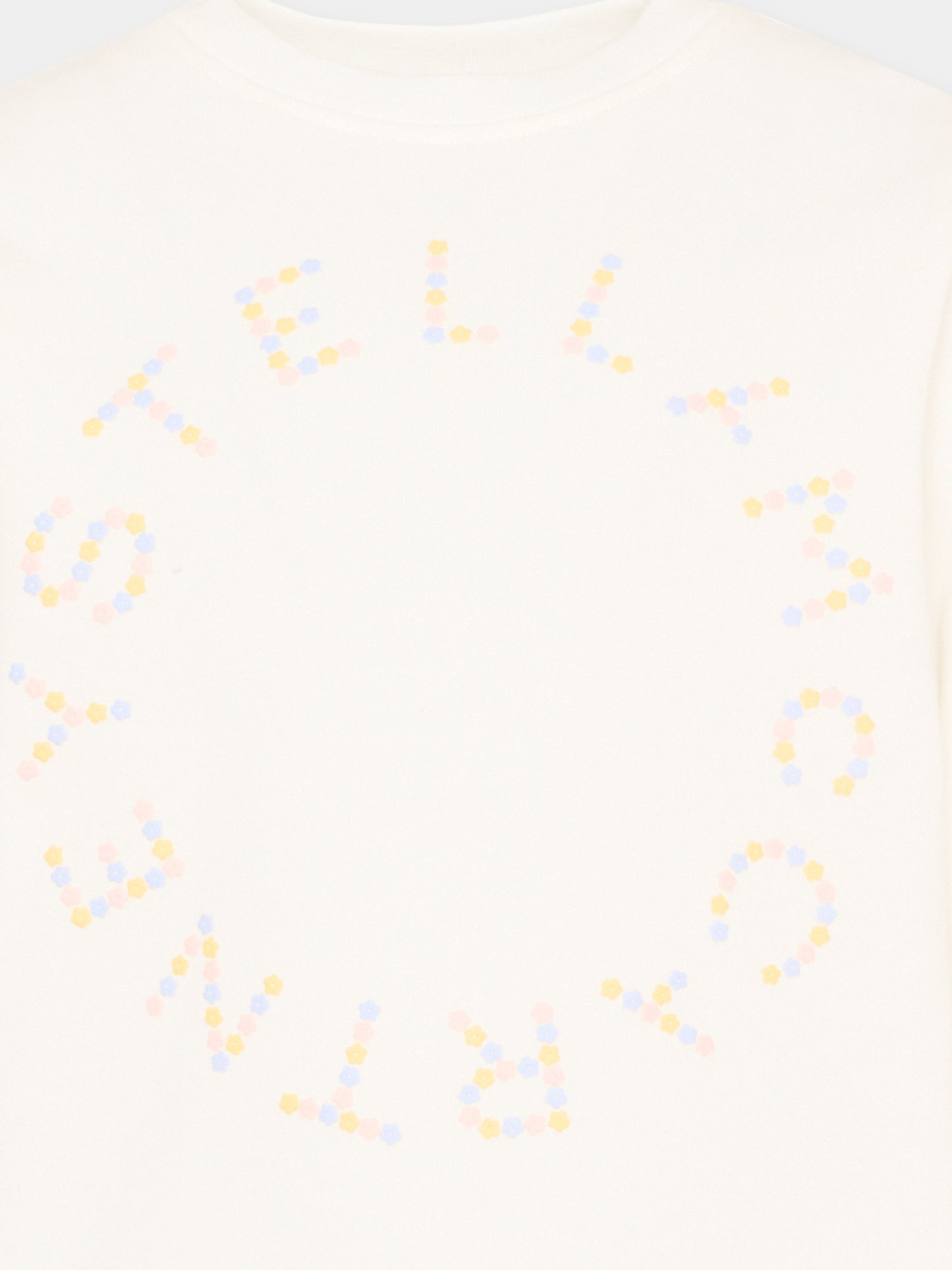 Felpa avorio per bambini con logo,Stella Mccartney Kids,TY4C10-Z3409 101