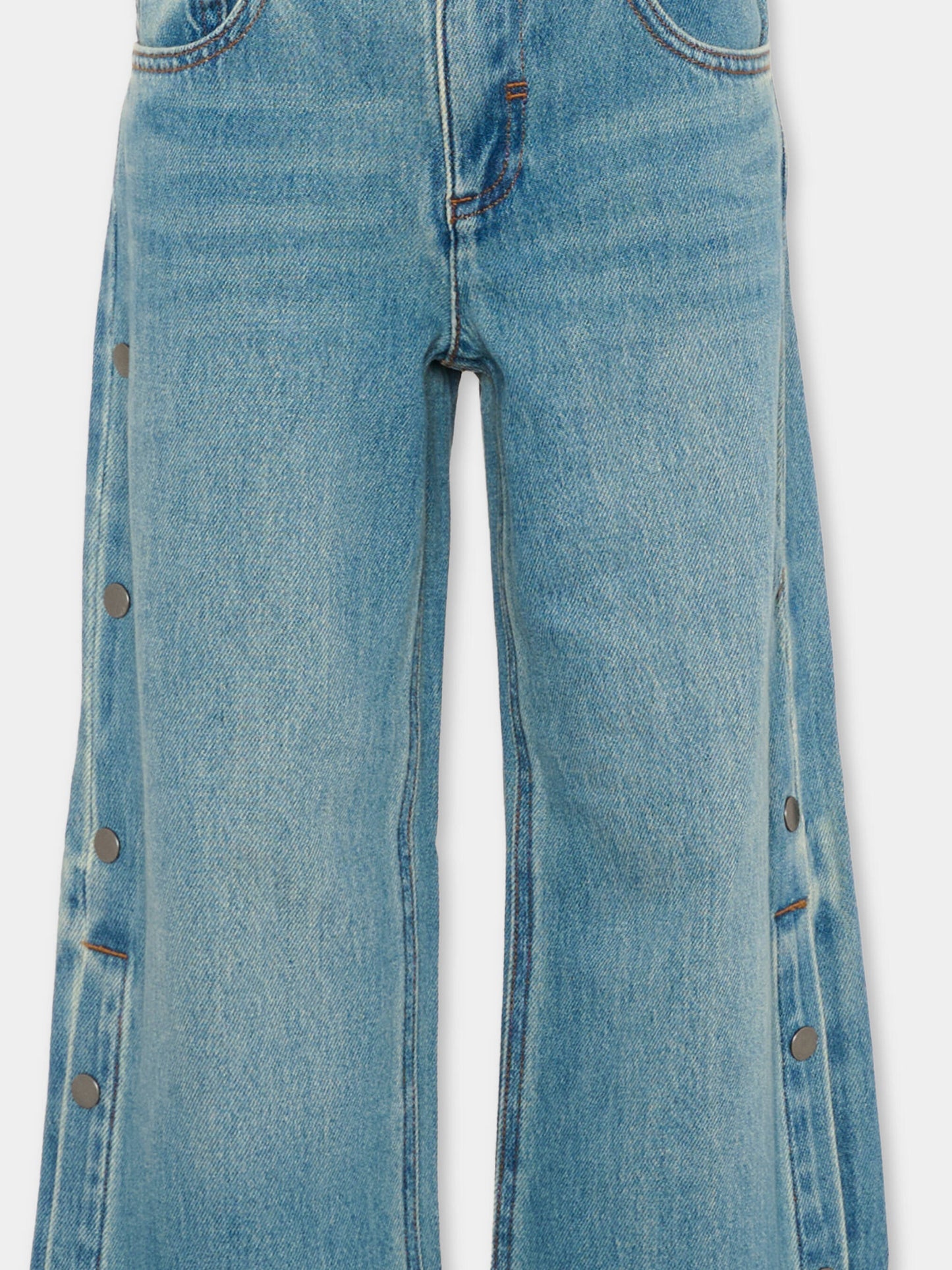 Jeans denim per bambina con bottoni,Stella Mccartney Kids,TY6C80-Z0746 665