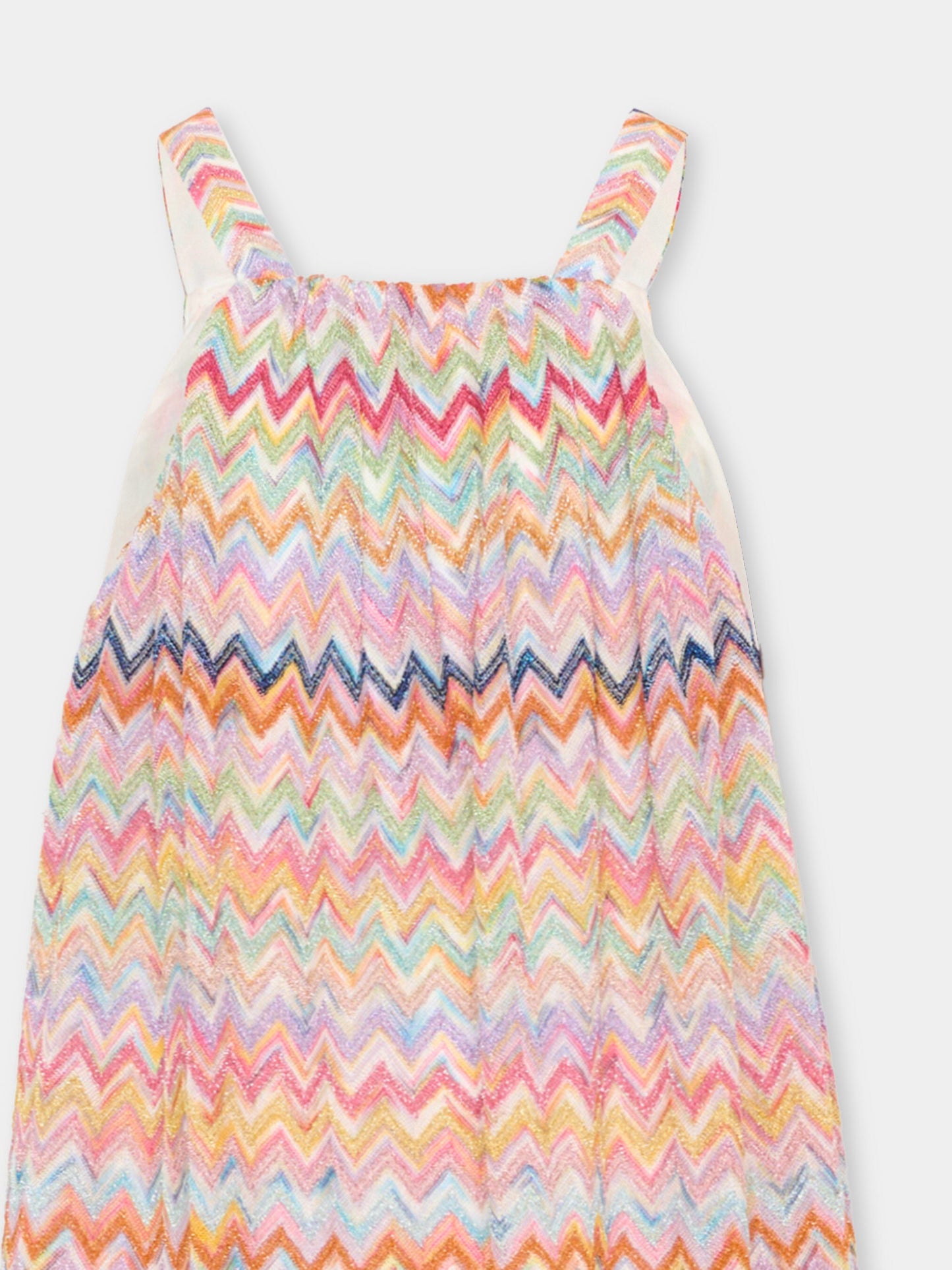 Vestito multicolor per bambina chevron,Missoni,MY1B02-Q0107 999